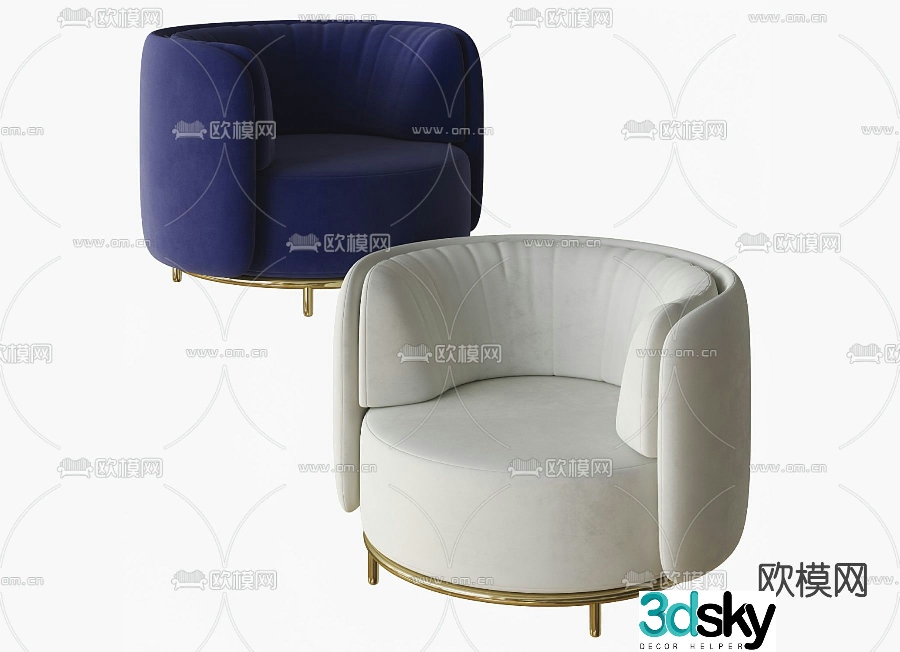 poliform single sofa leisure sofa 3d model