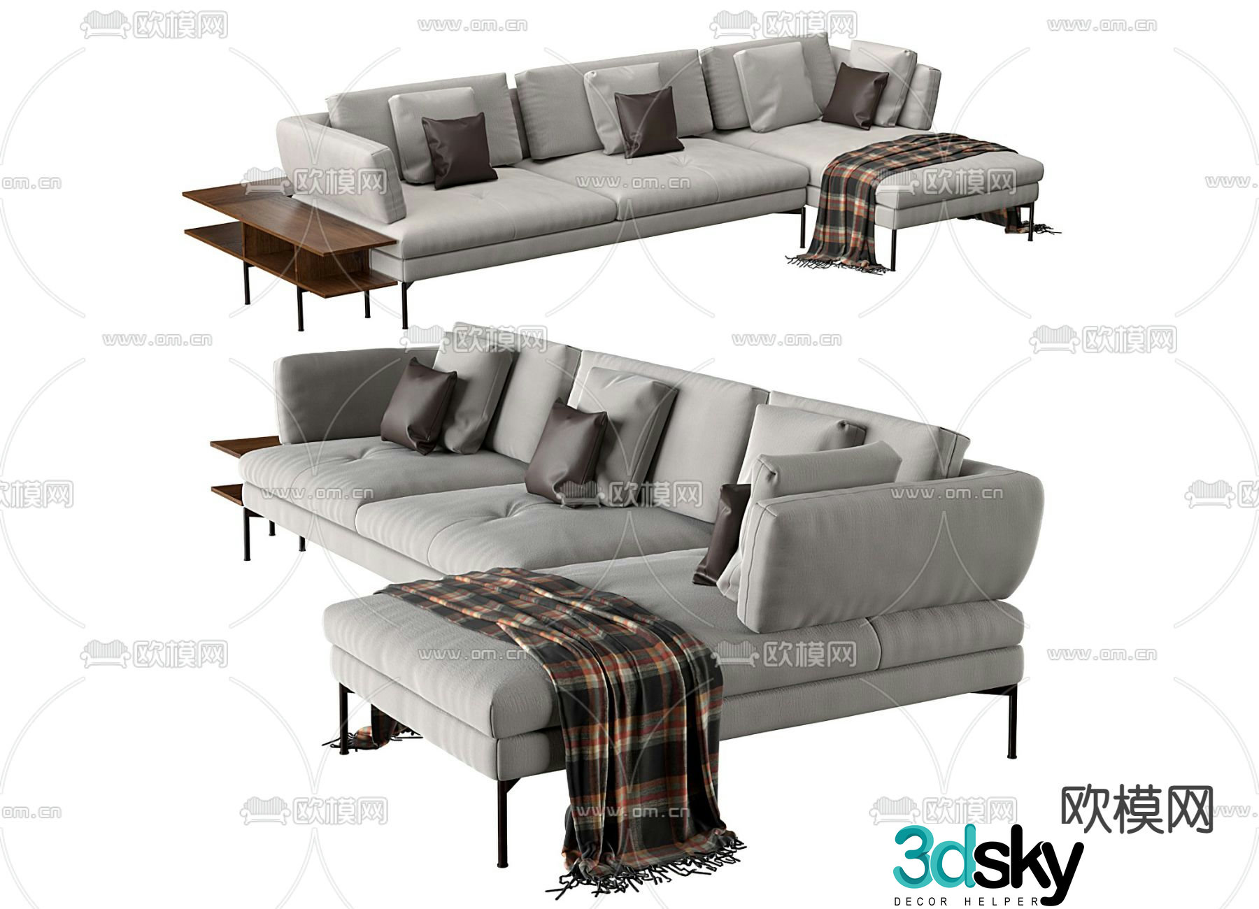 Bonaldo corner sofa 3d model