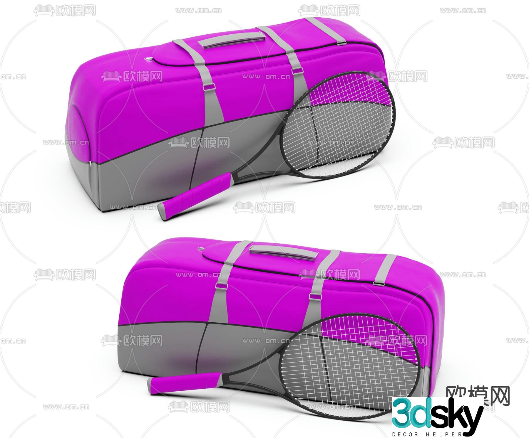 Tennis bag 3d model