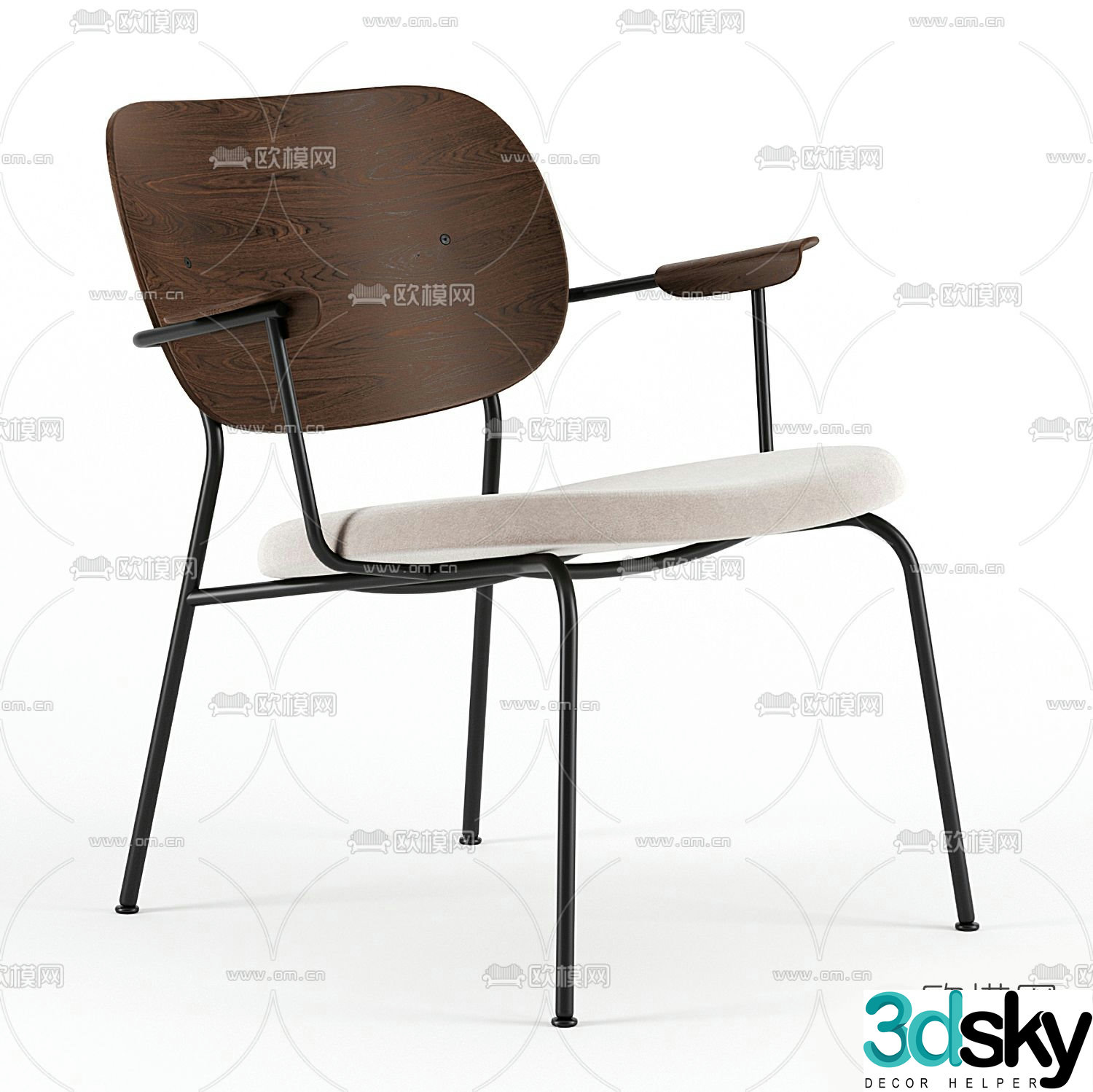 Bonaldo single chair leisure chair 3d model