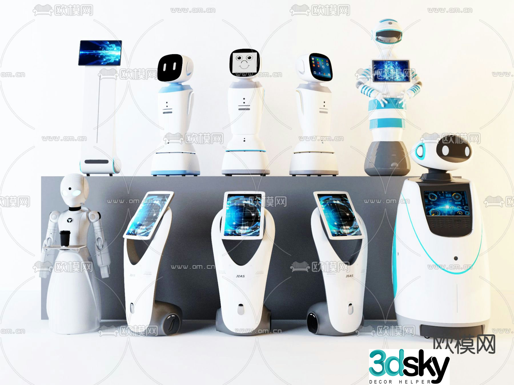 Intelligent robot navigation robot 3d model