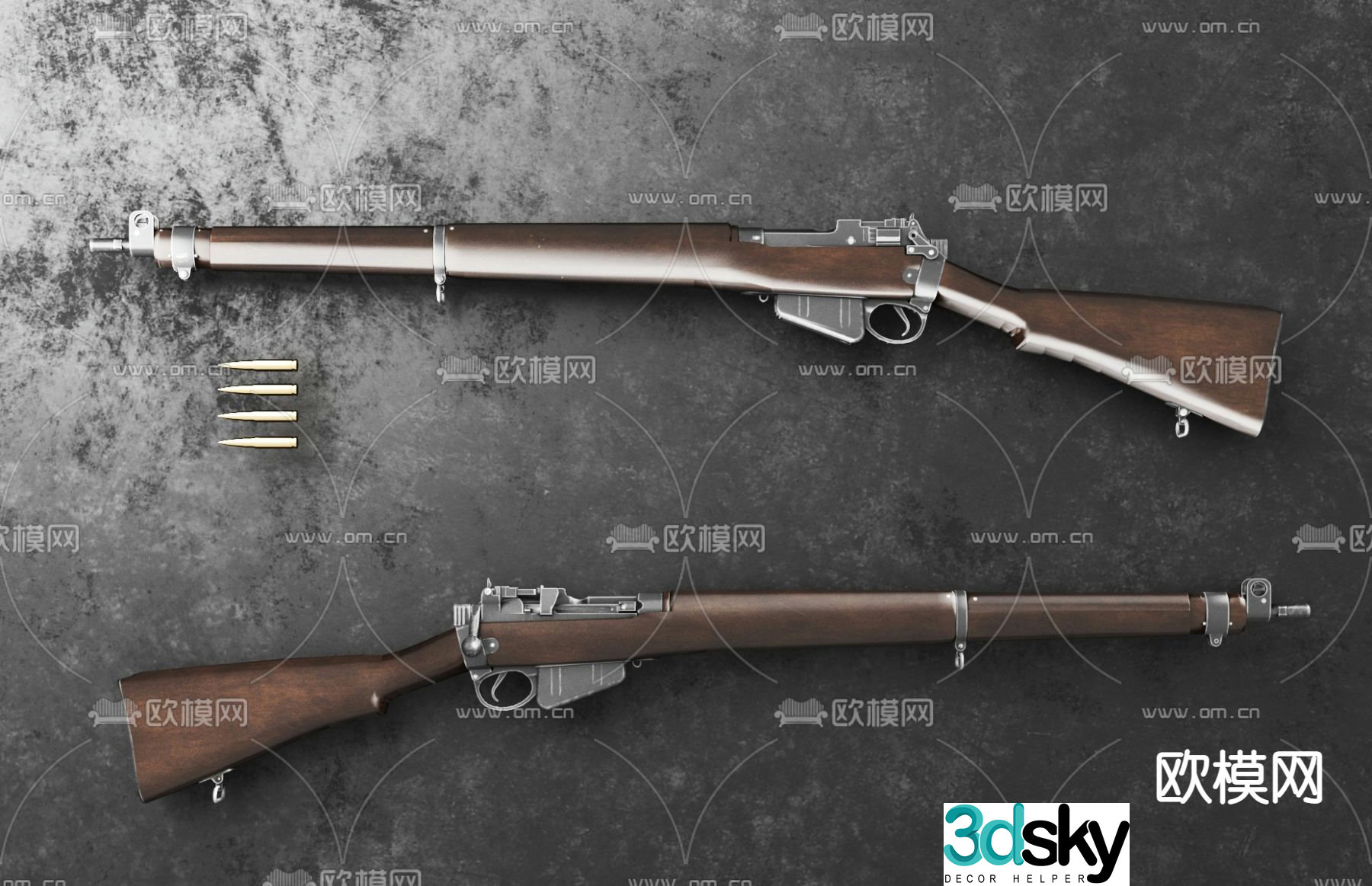 firearms rifle sniper rifle 3d model