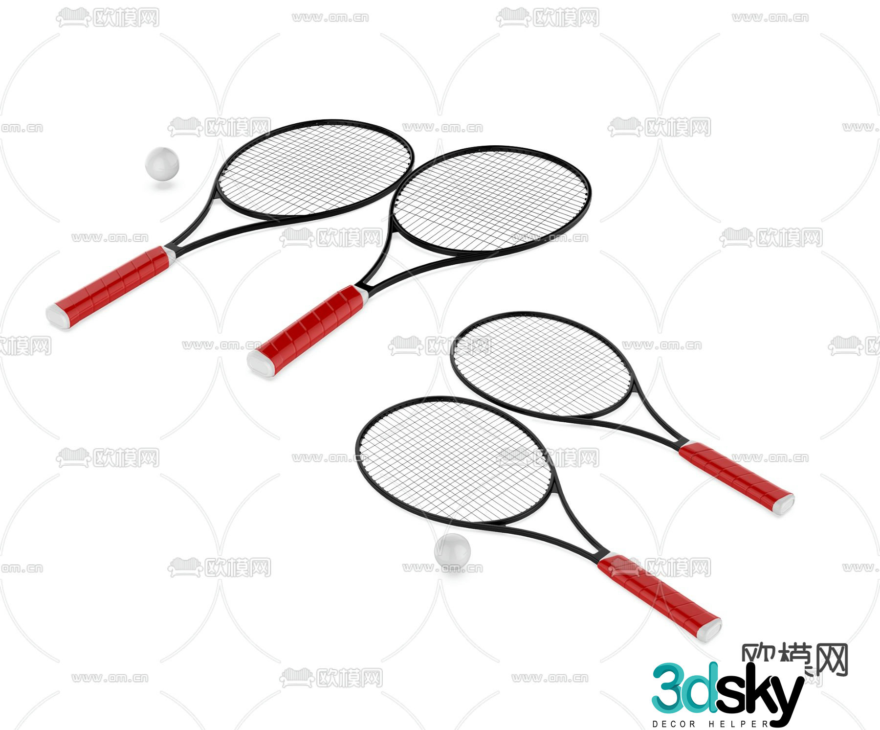 Tennis racket 3d model