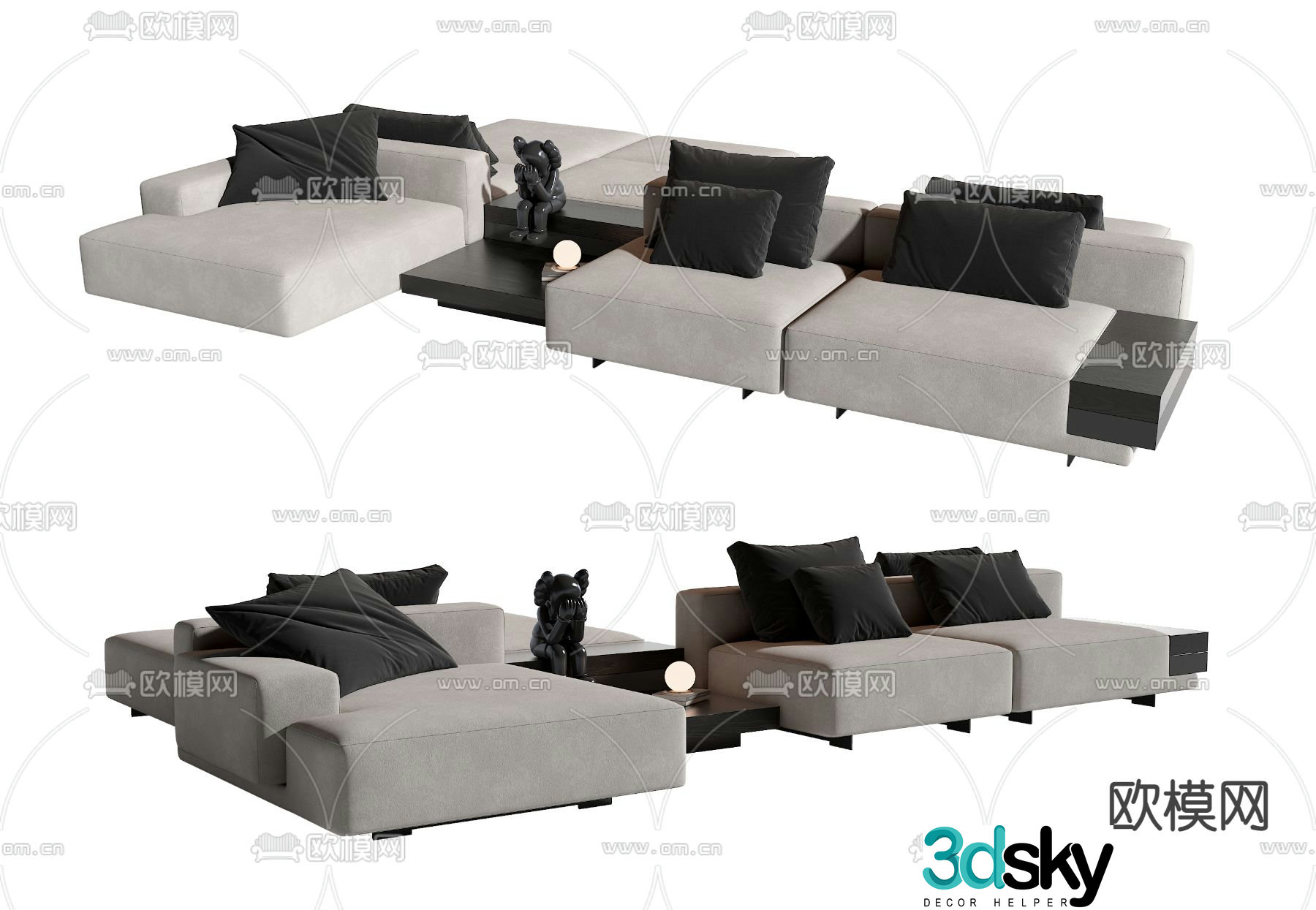 Molteni&C modular sofa 3d model