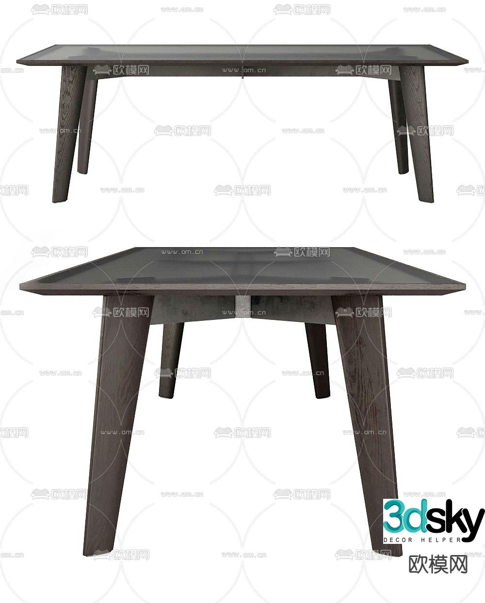 Poliform dining table 3d model