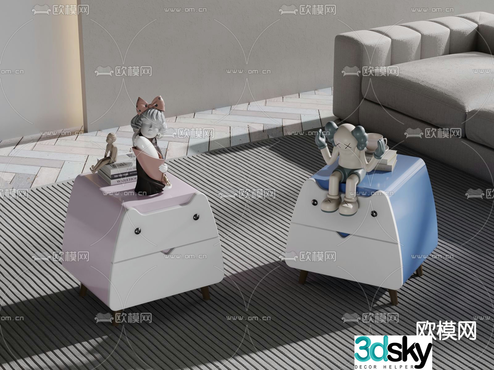Children’s bedside table 3d model