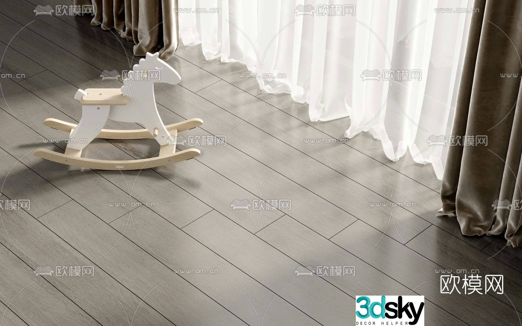 Modern children’s rocking chair 3d model