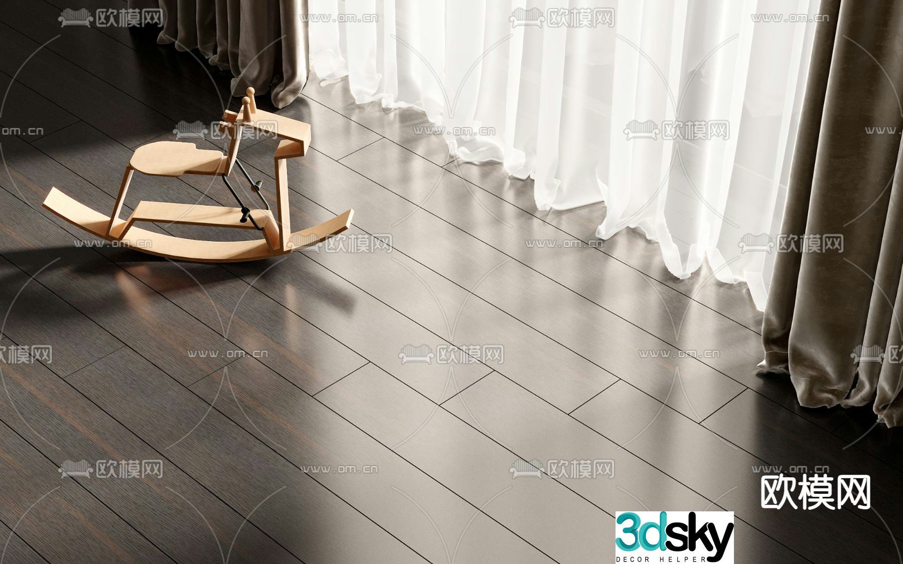 Modern children’s toy rocking chair 3d model