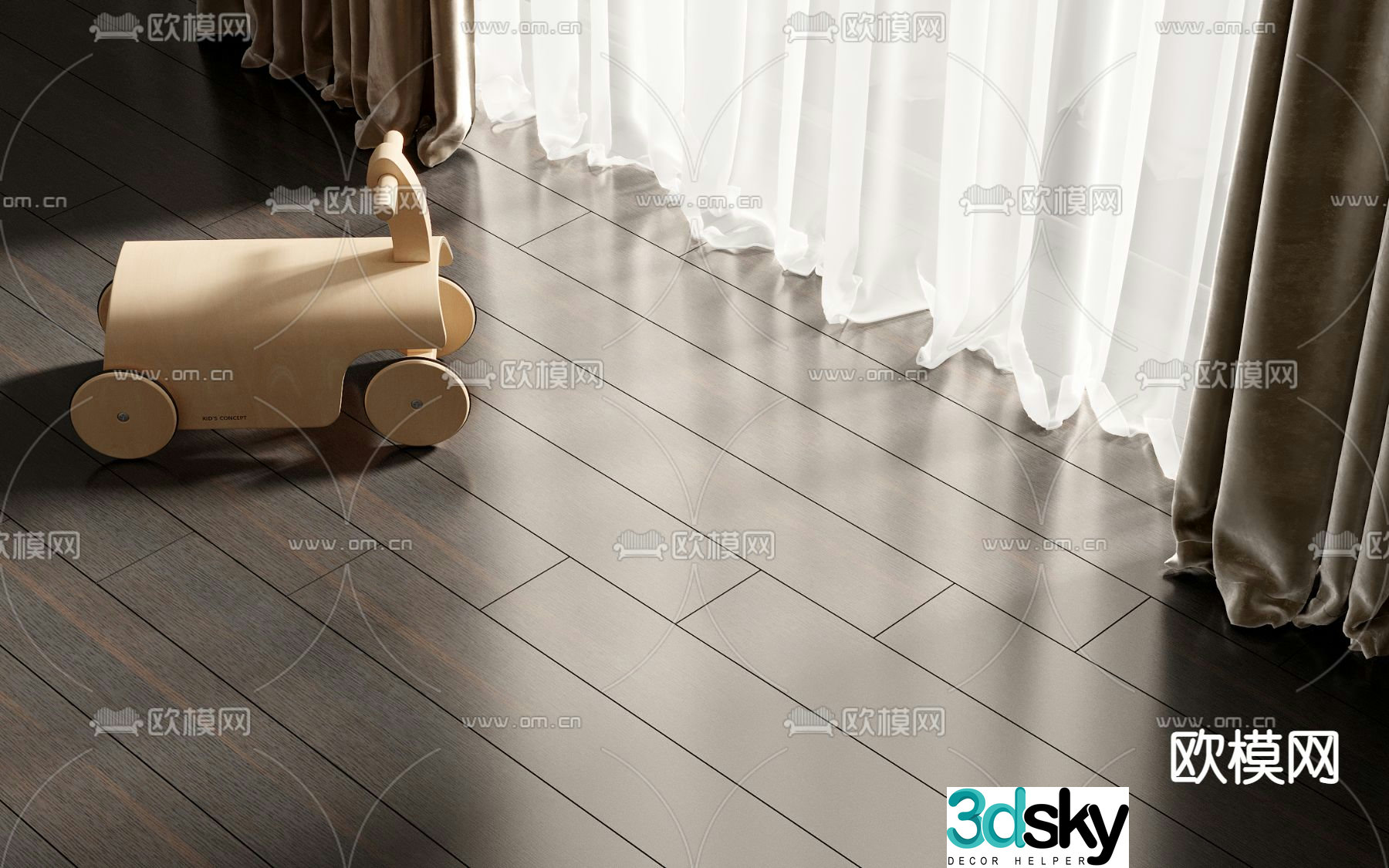 Modern children’s toy car 3d model