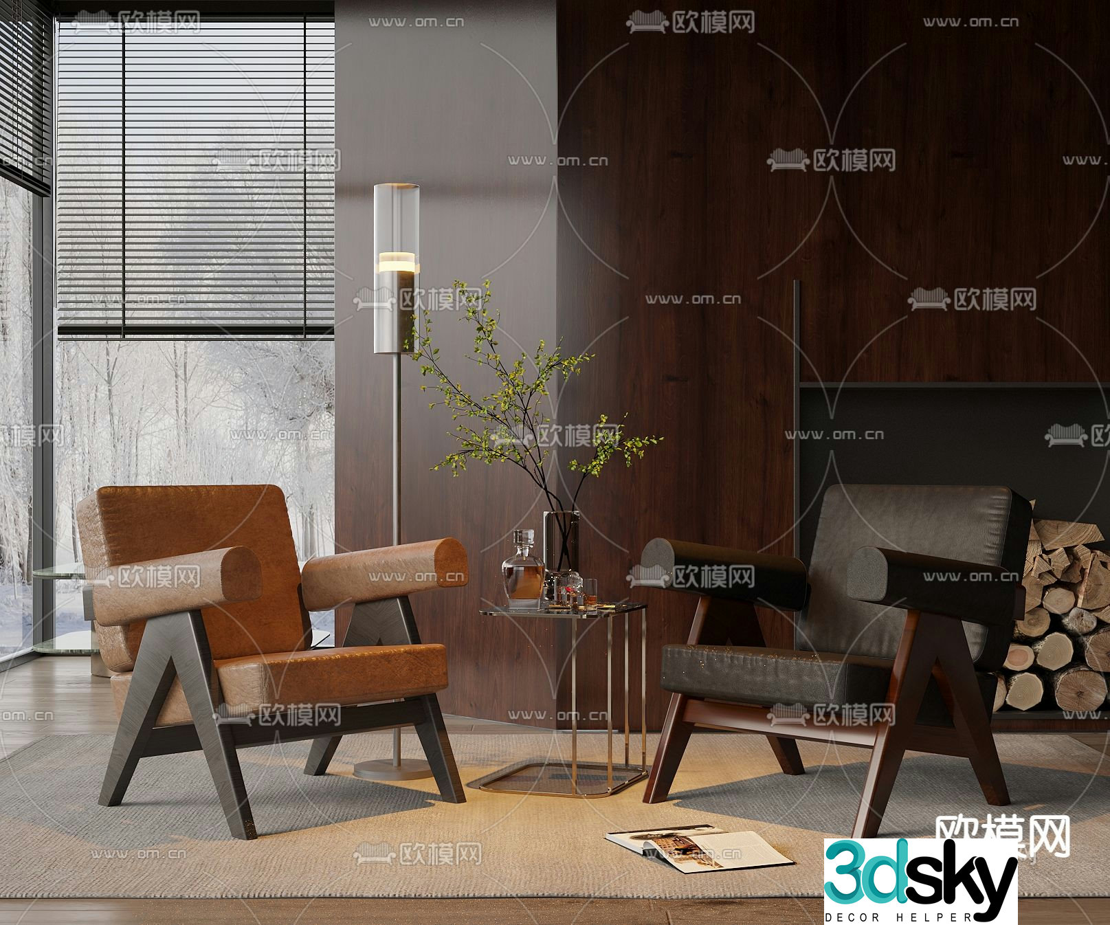 GIORGETTI leisure chair single chair 3d model
