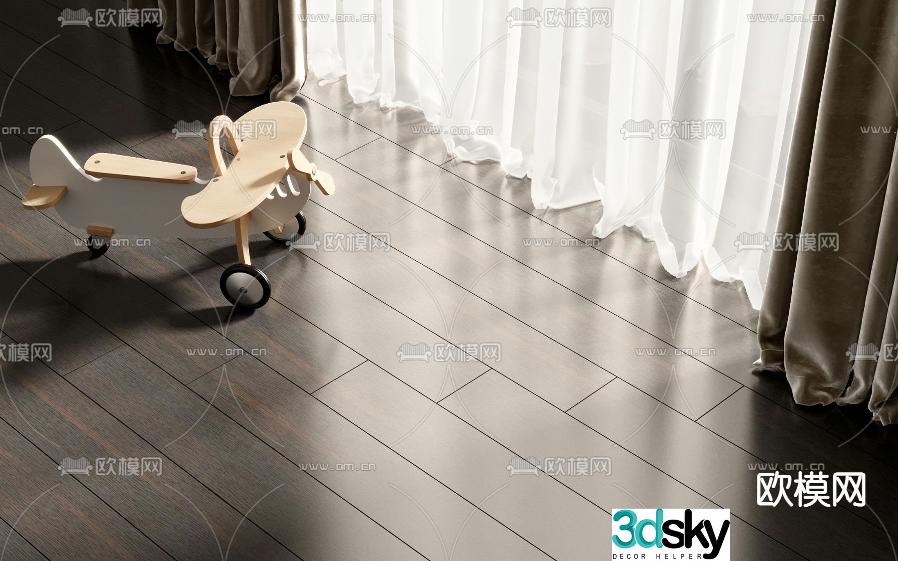 Modern children’s toy airplane 3d model