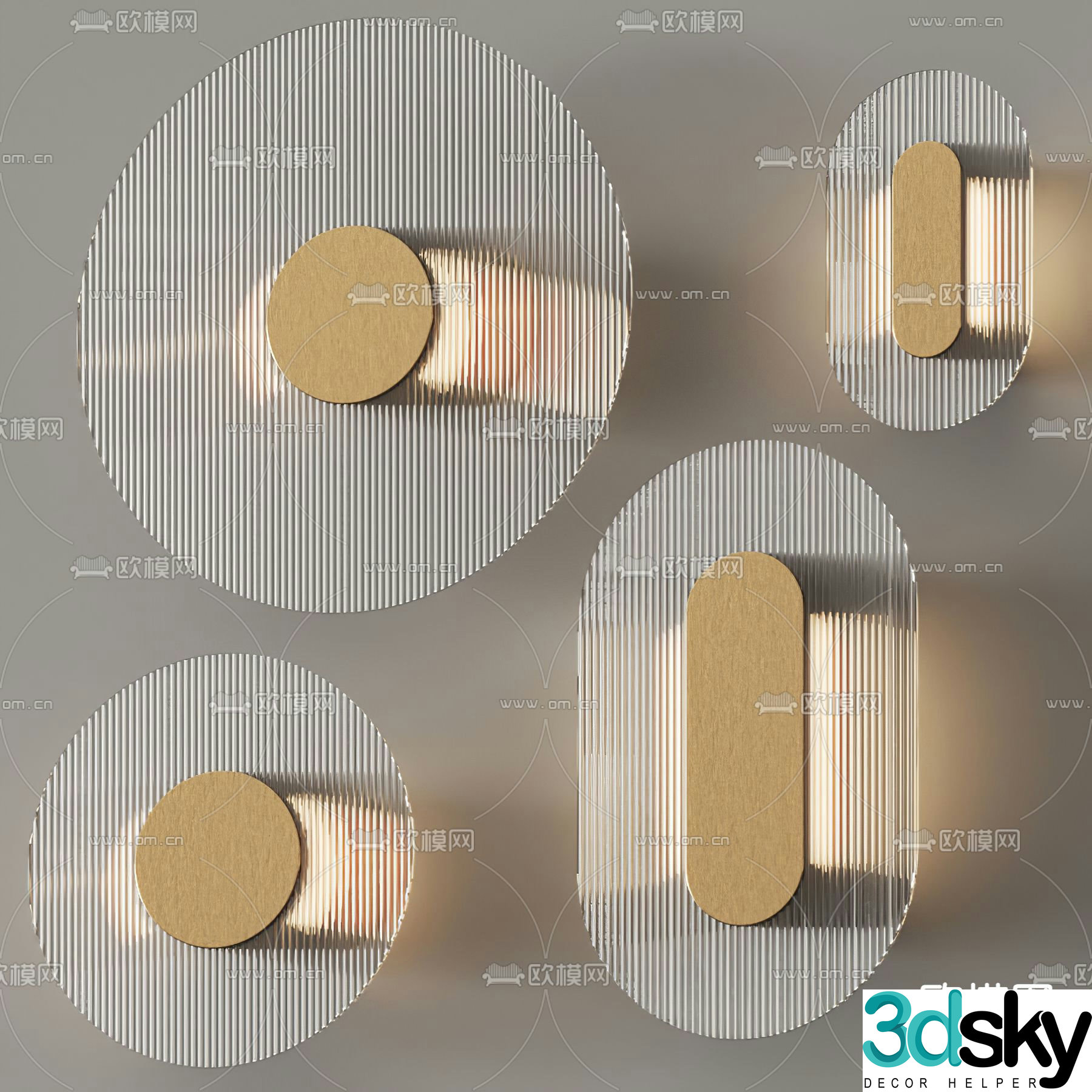 BAXTER round wall light 3d model