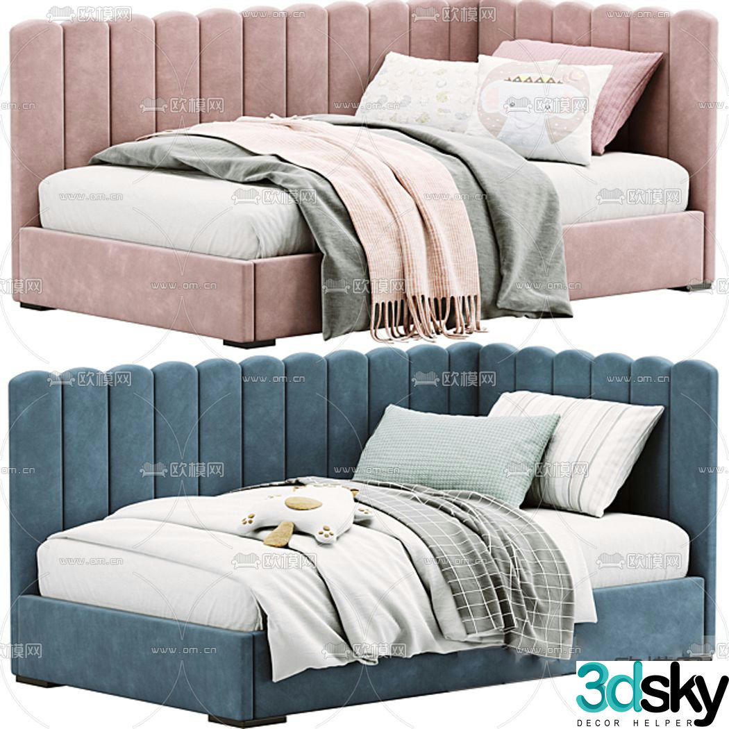 Children’s bed sofa bed 3d model