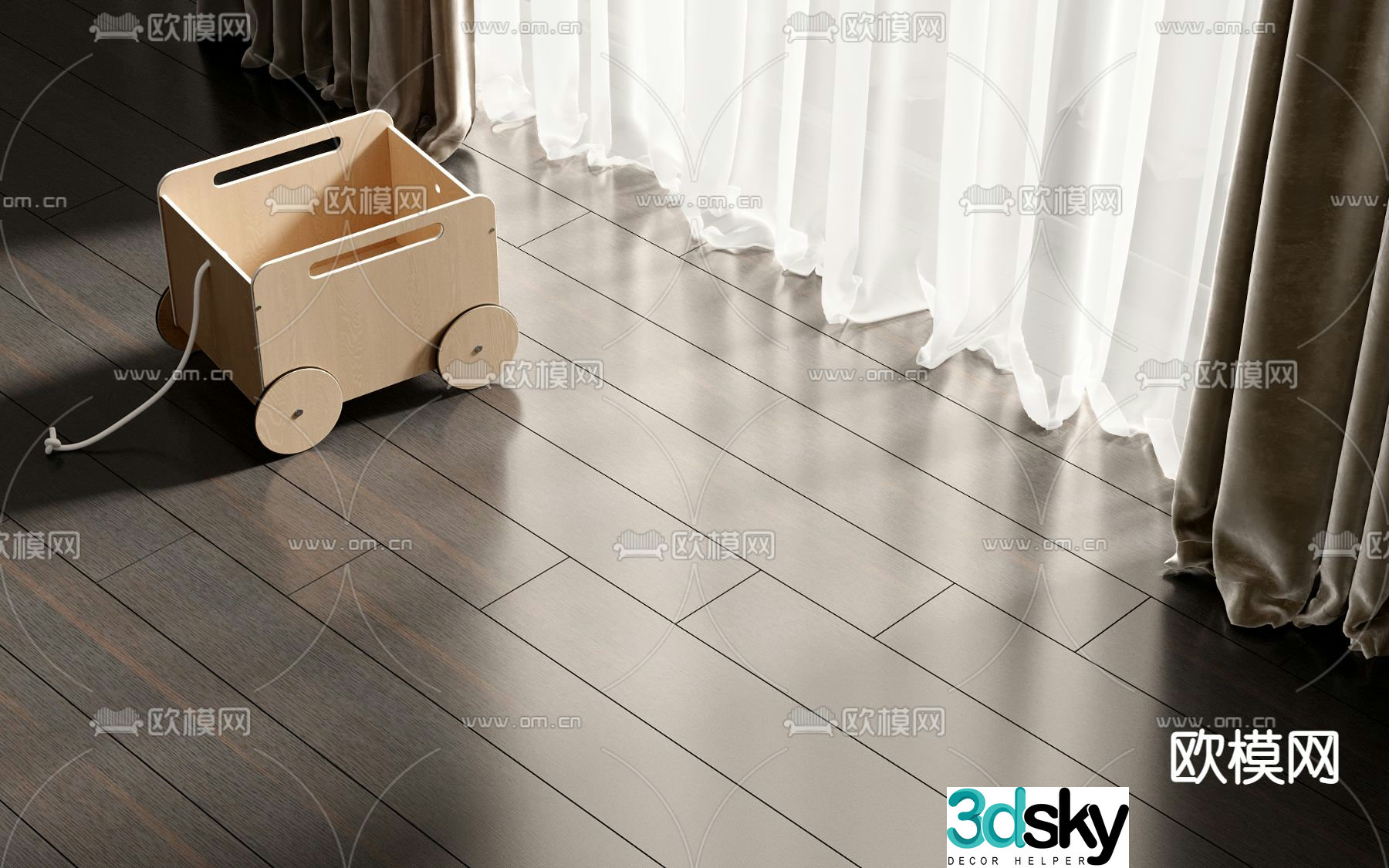 Modern children’s trolley 3d model