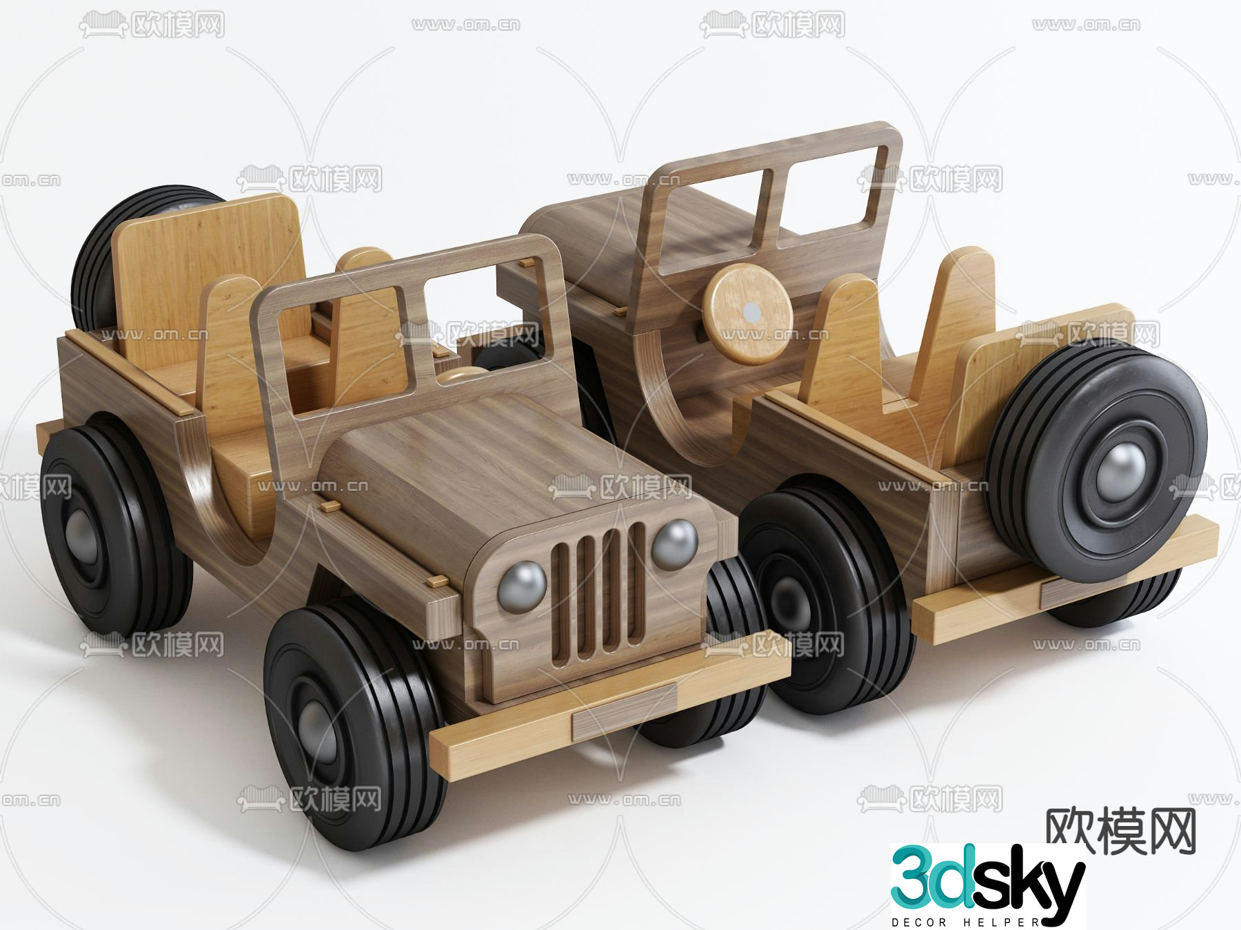 toy car jeep 3d model