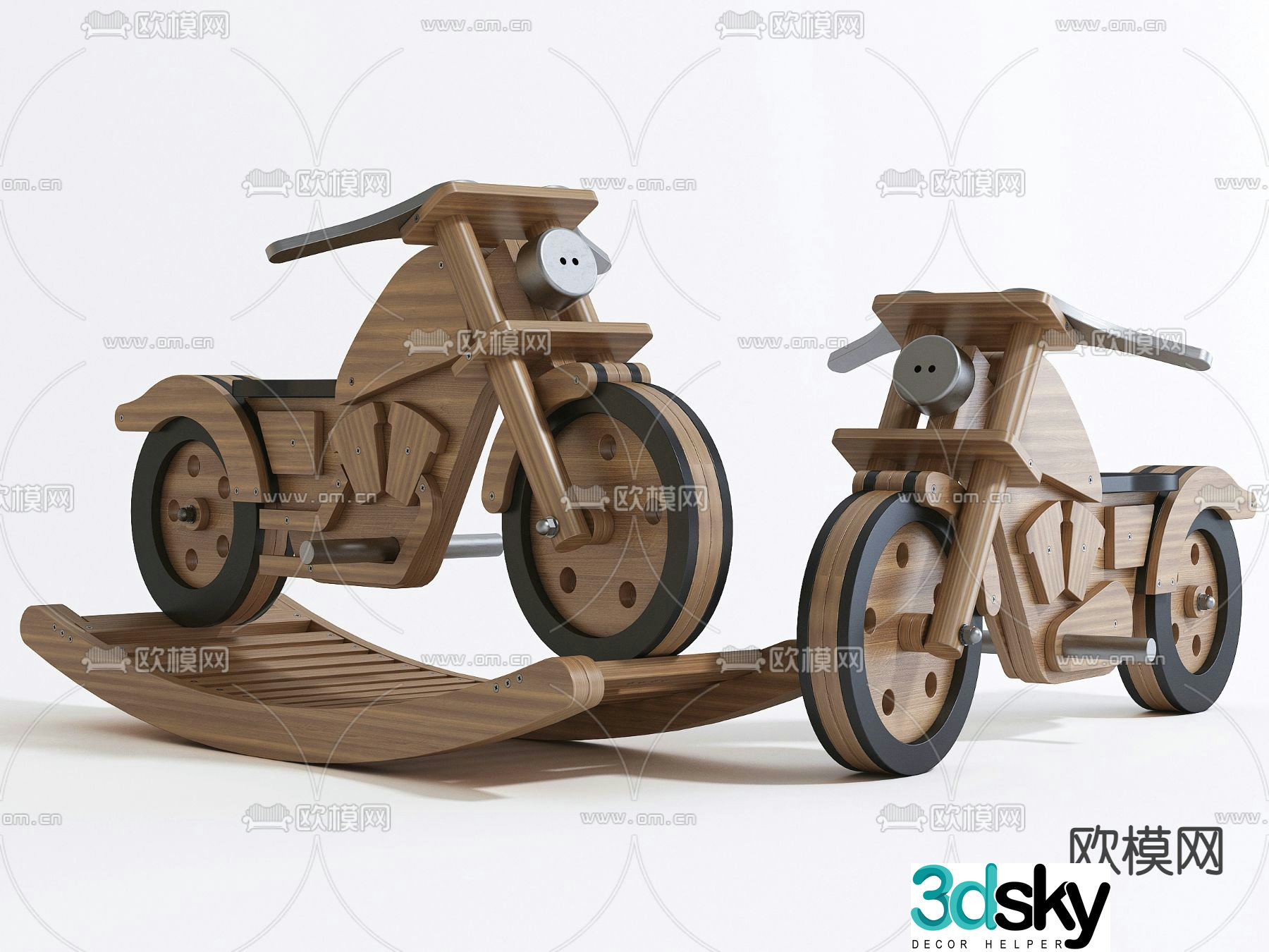toy car motorcycle 3d model