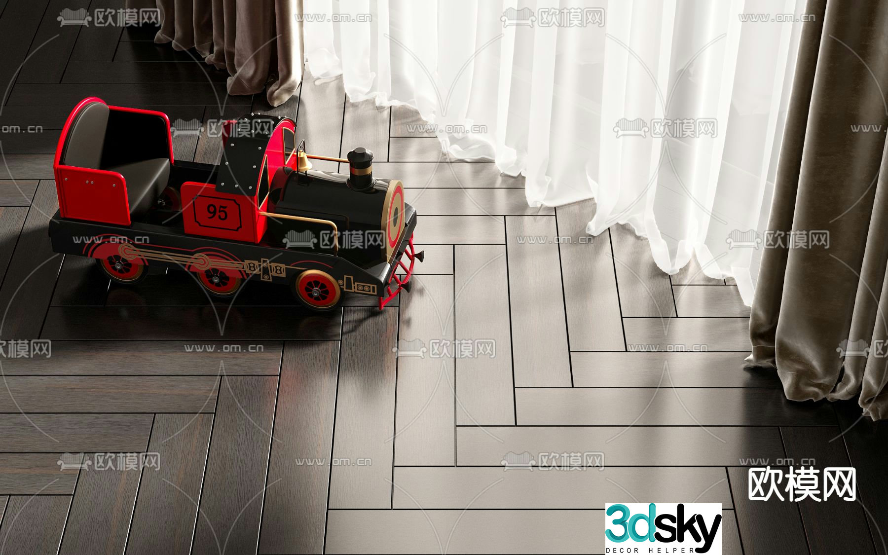 Modern children’s toy car 3d model