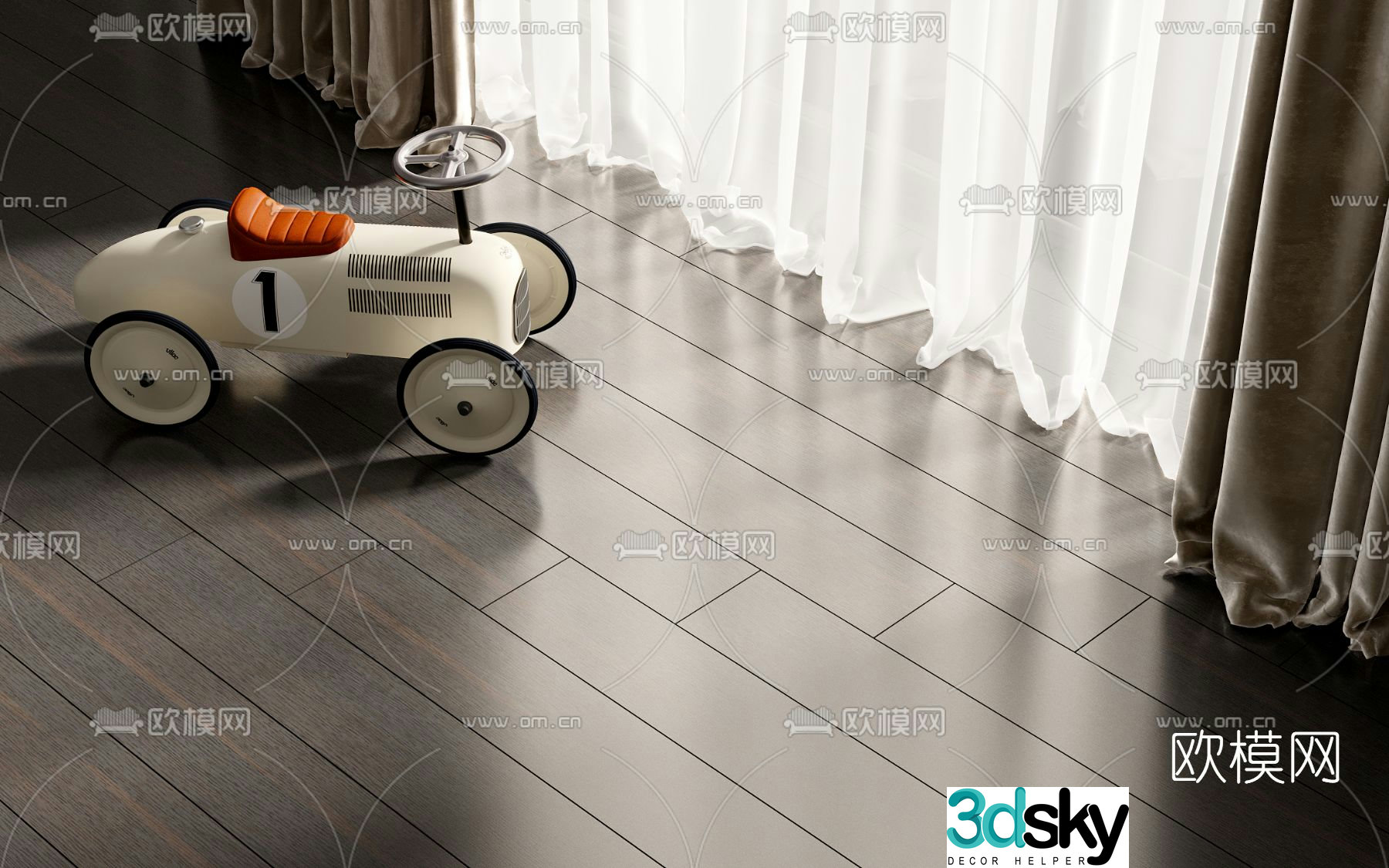 Modern children’s toy car 3d model