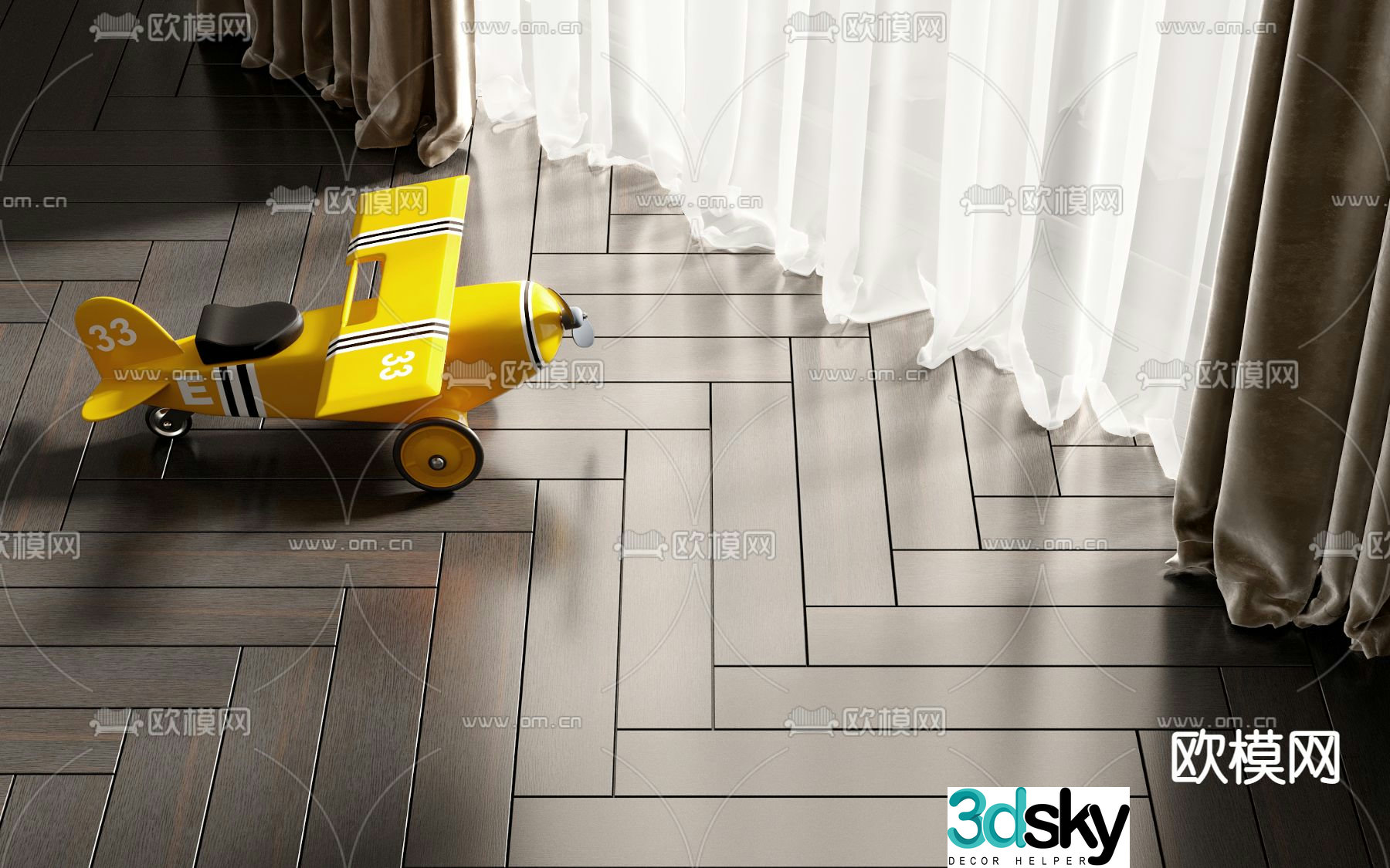 Modern children’s toy airplane 3d model