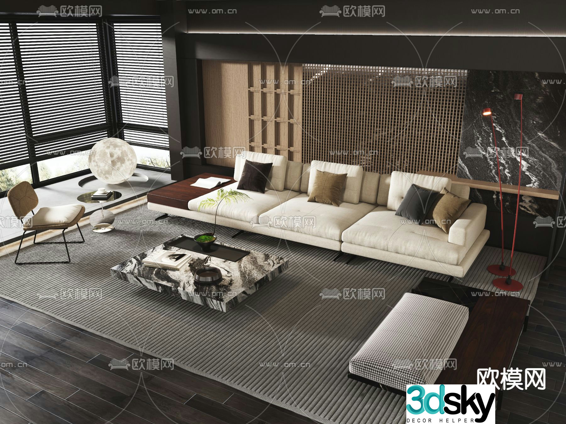MISSANA modern modular sofa 3d model