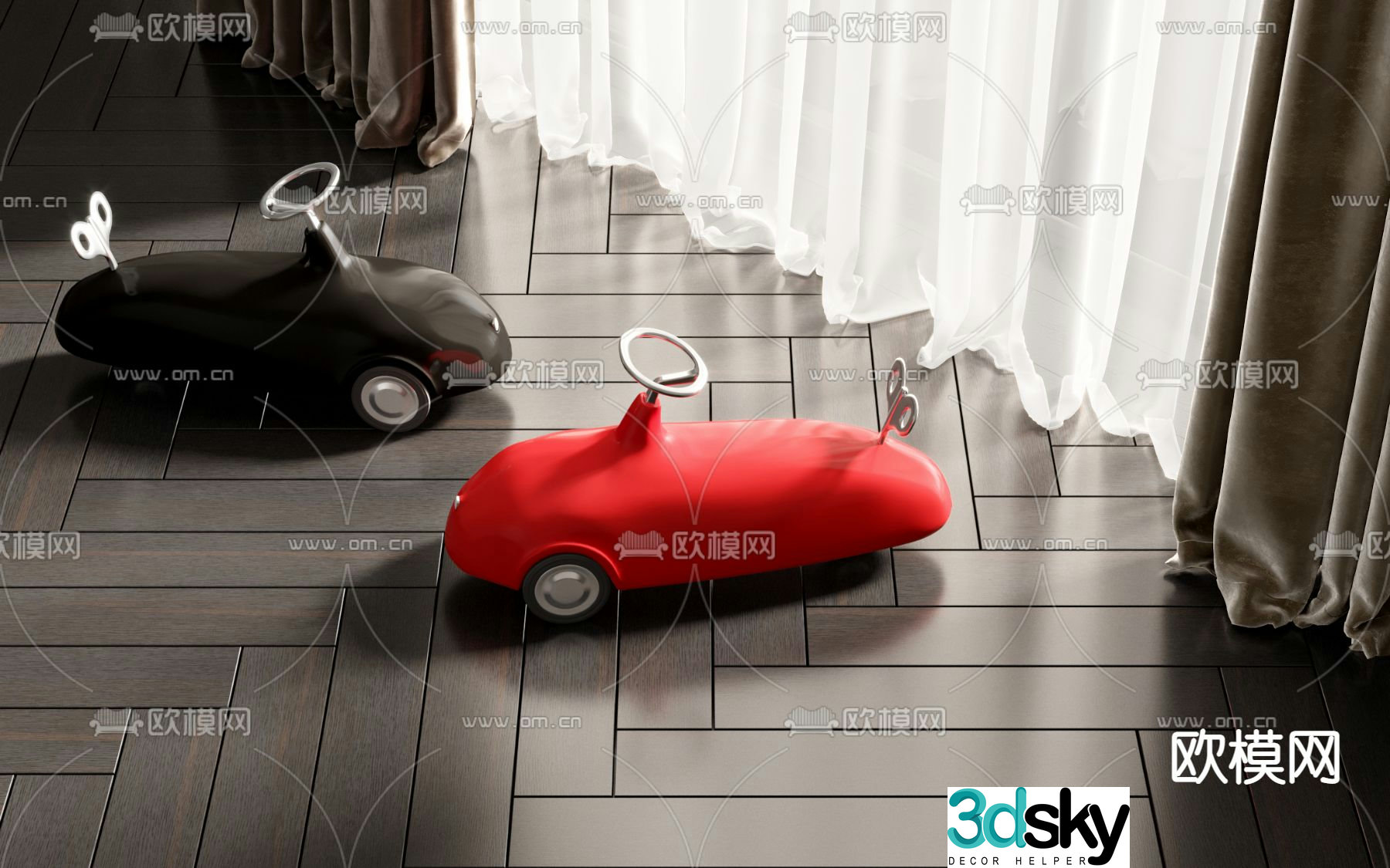 Children’s toy car 3d model