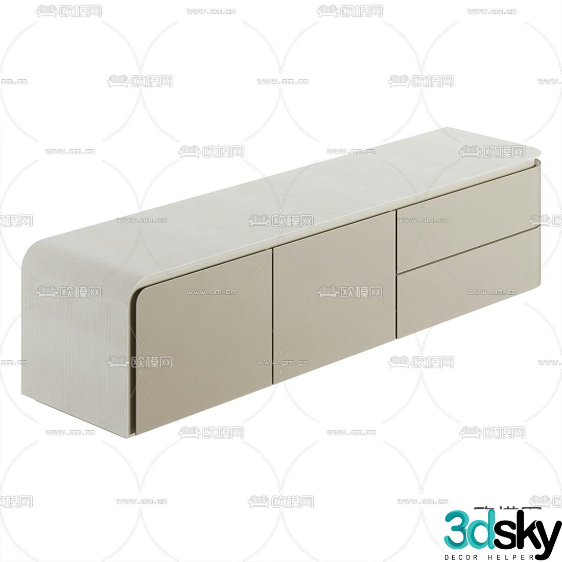 Fendi modern tv cabinet 3d model