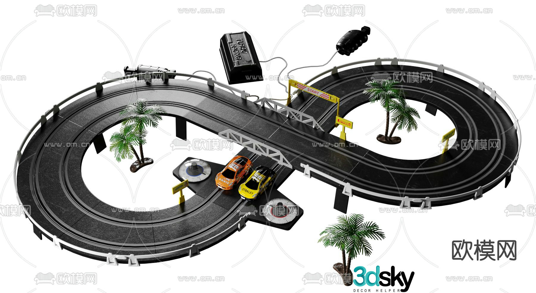 4×4 toy racing track 3d model