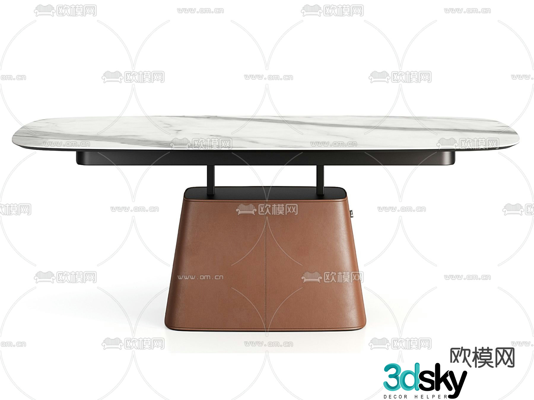 Poliform marble dining table 3d model