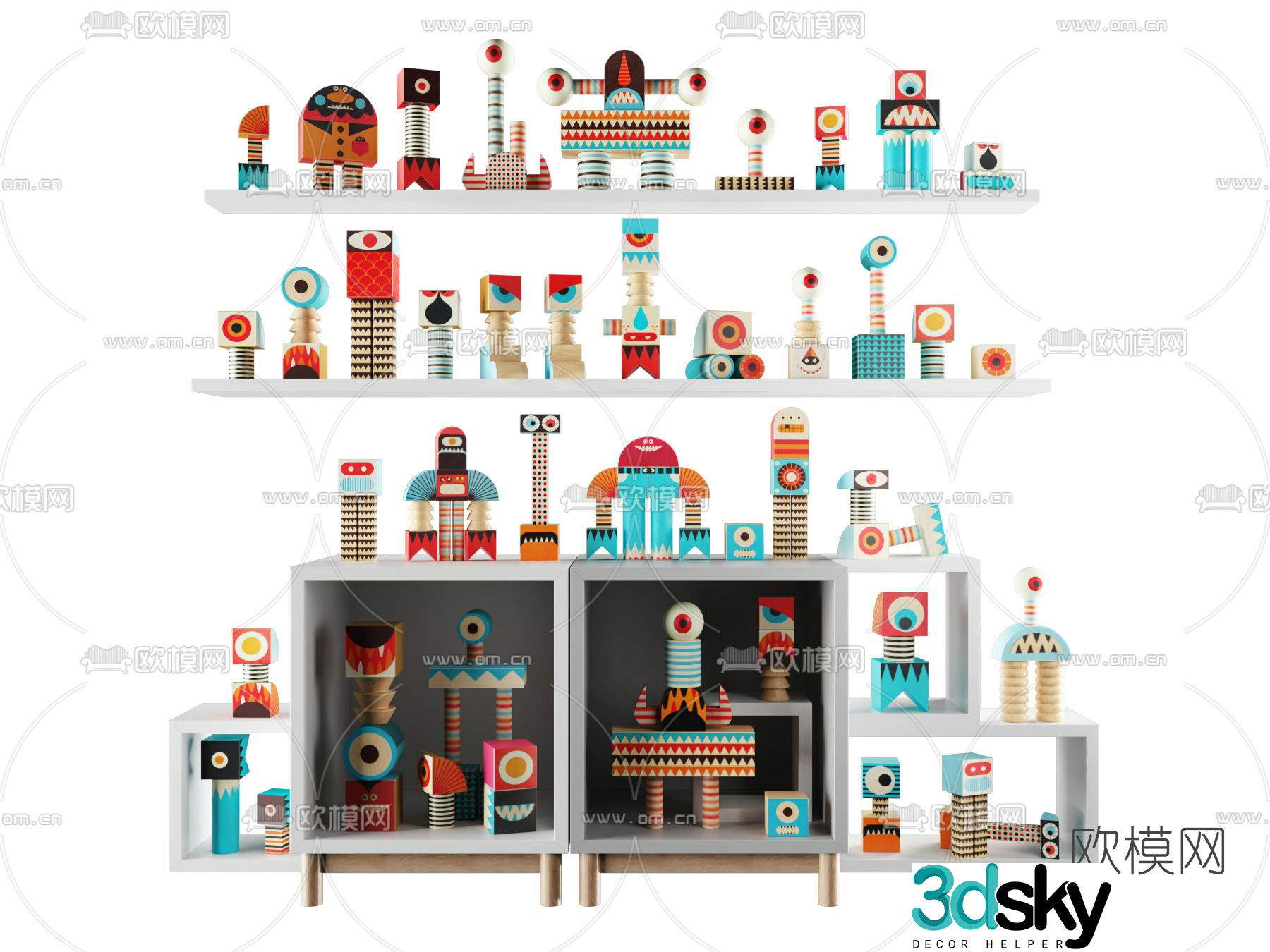 Modern children’s toys 3d model