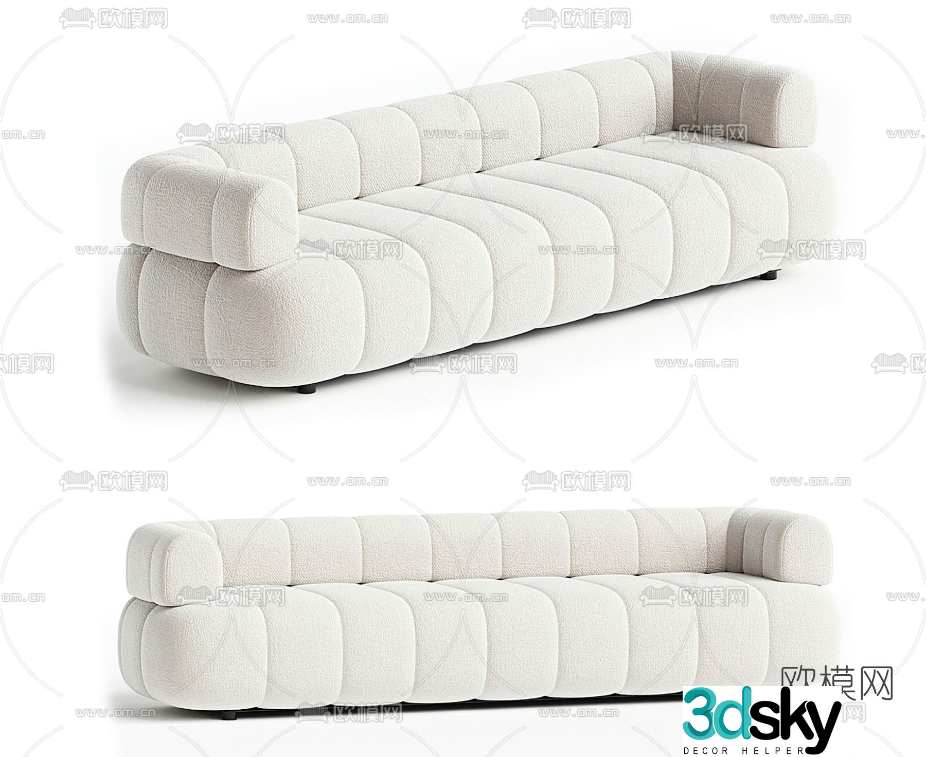 FLEXFORM white sofa 3d model