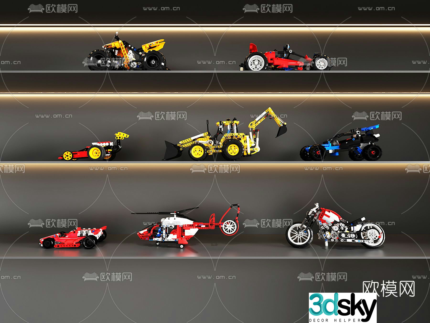 modern car toy 3d model