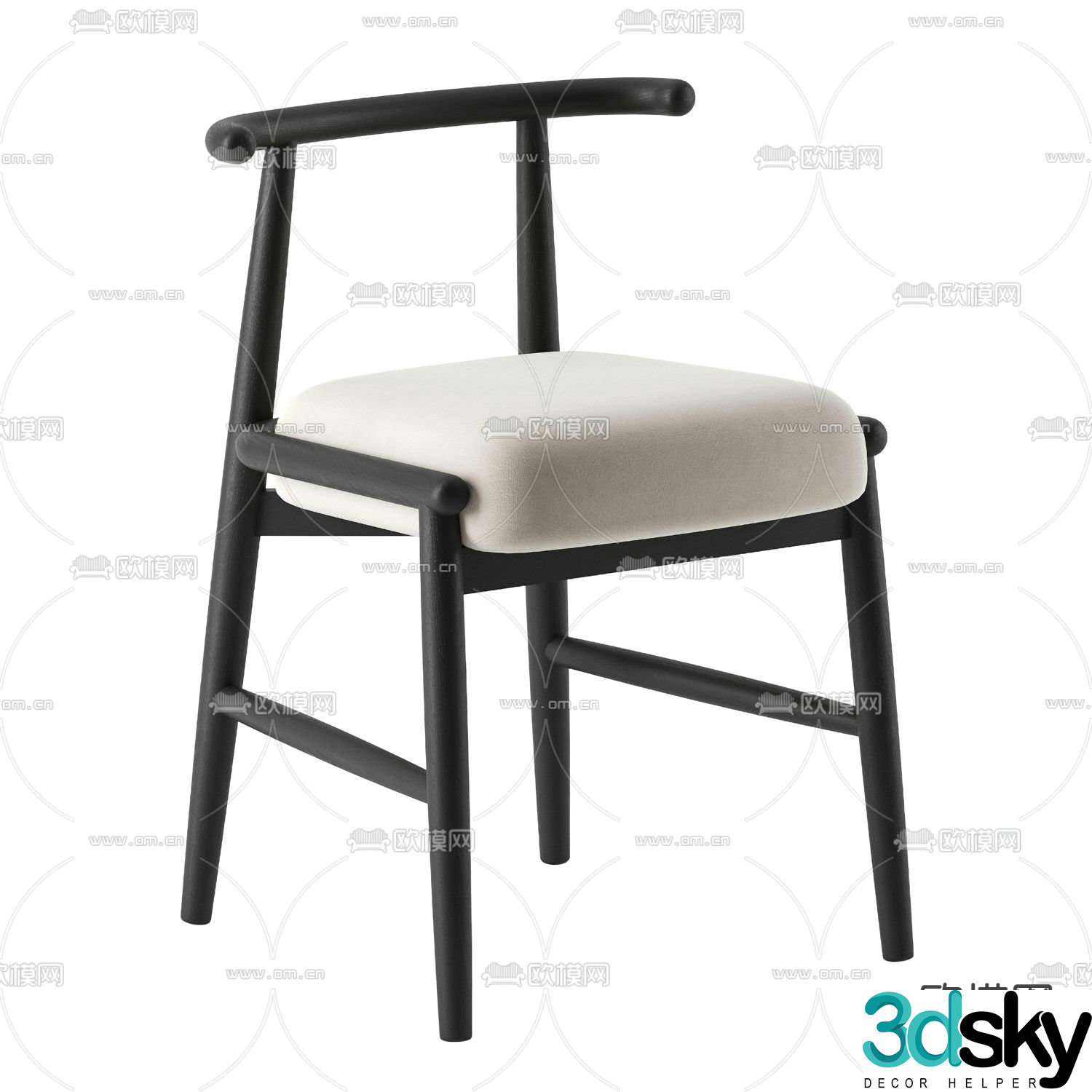 Meridiani modern single chair 3d model