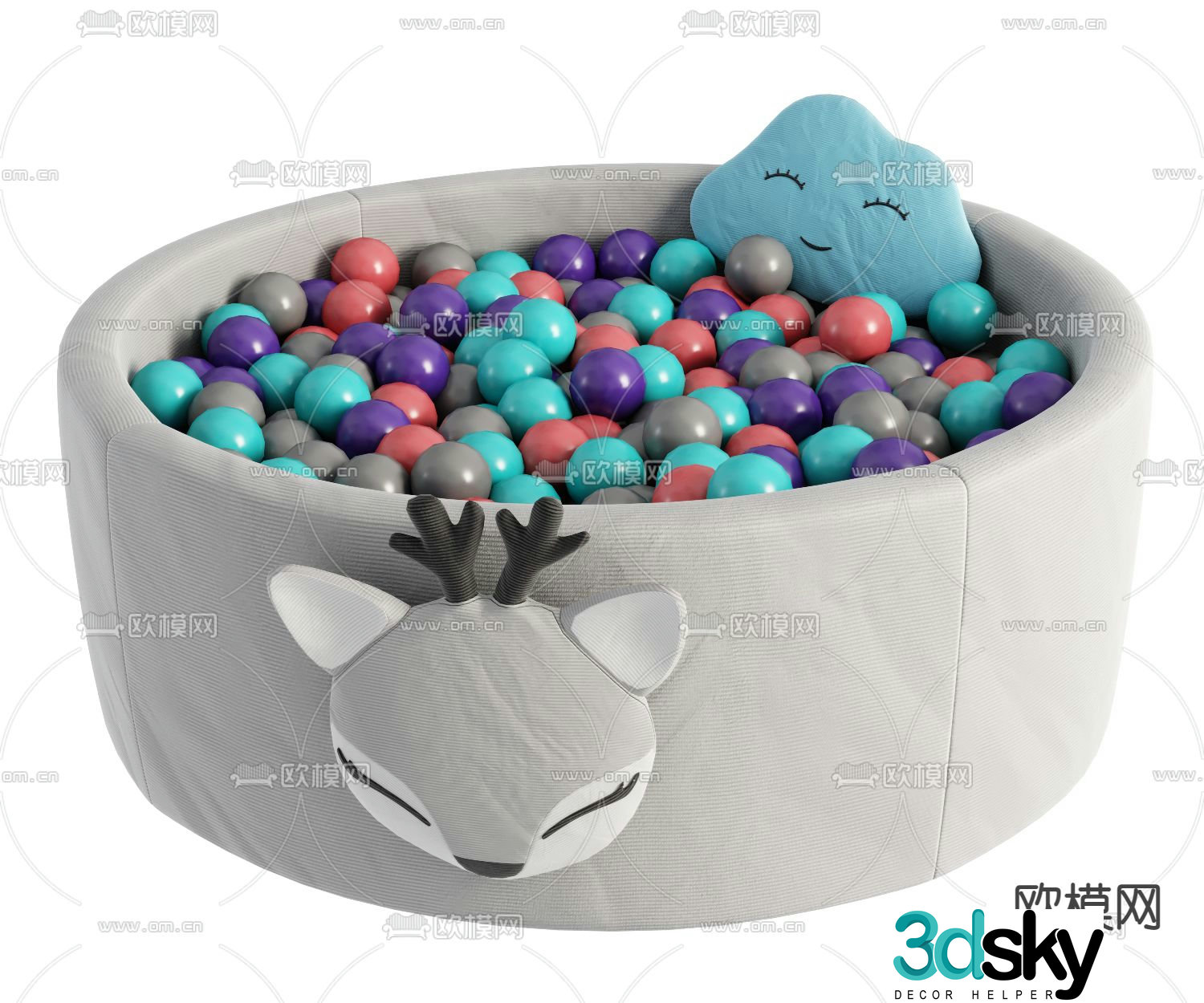 Foam pool ball pool children’s toys 3d model