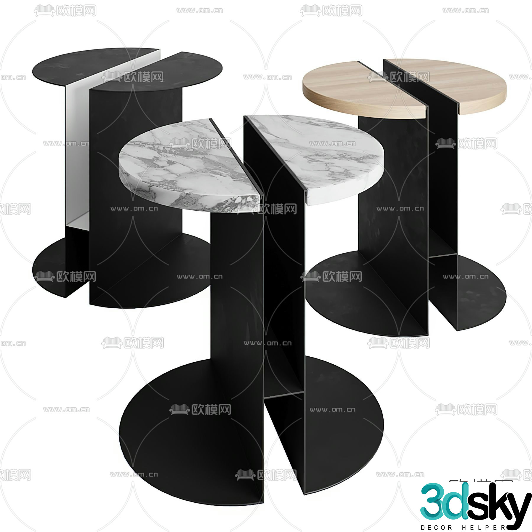 MISSANA round table side table 3d model
