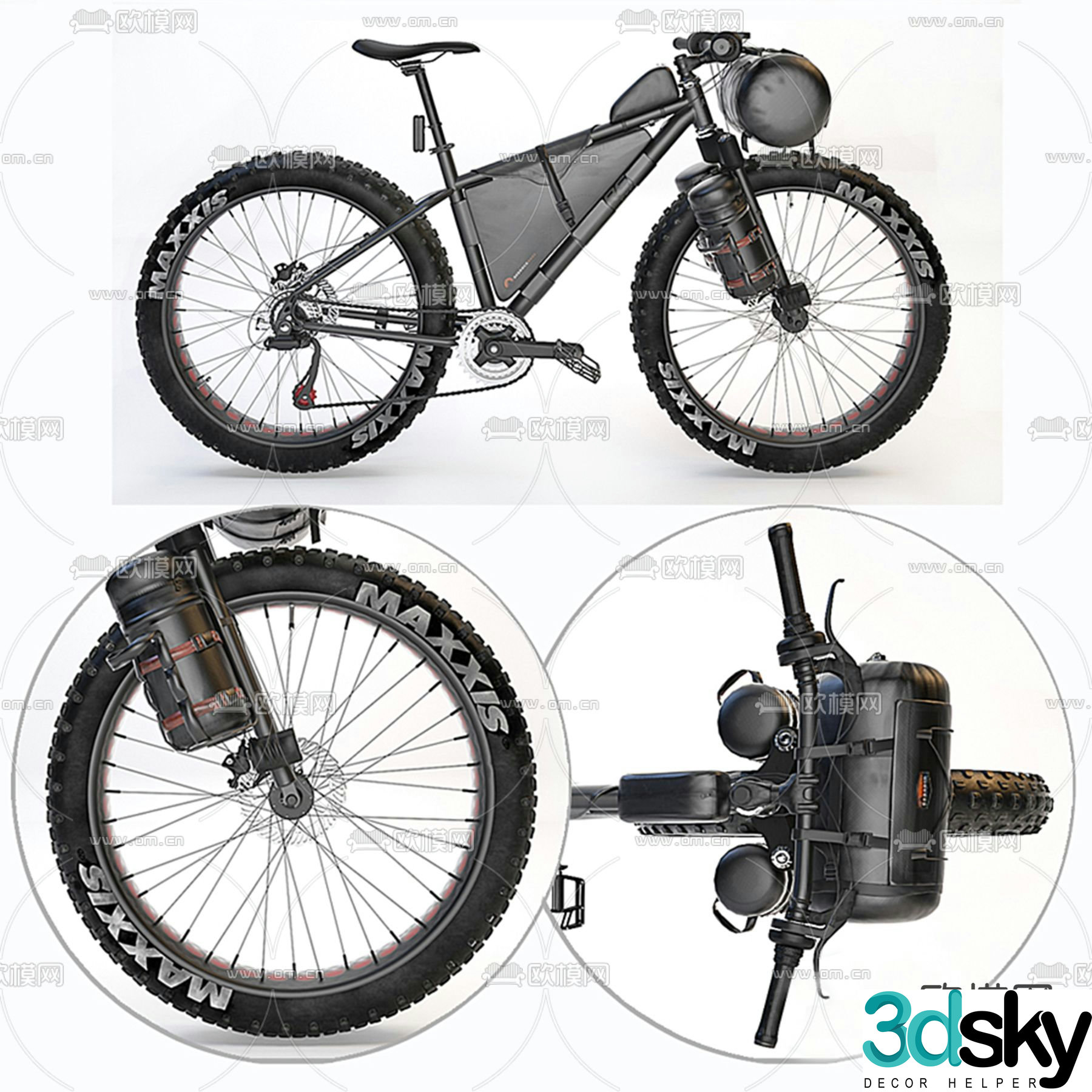 mountain bike bicycle 3d model