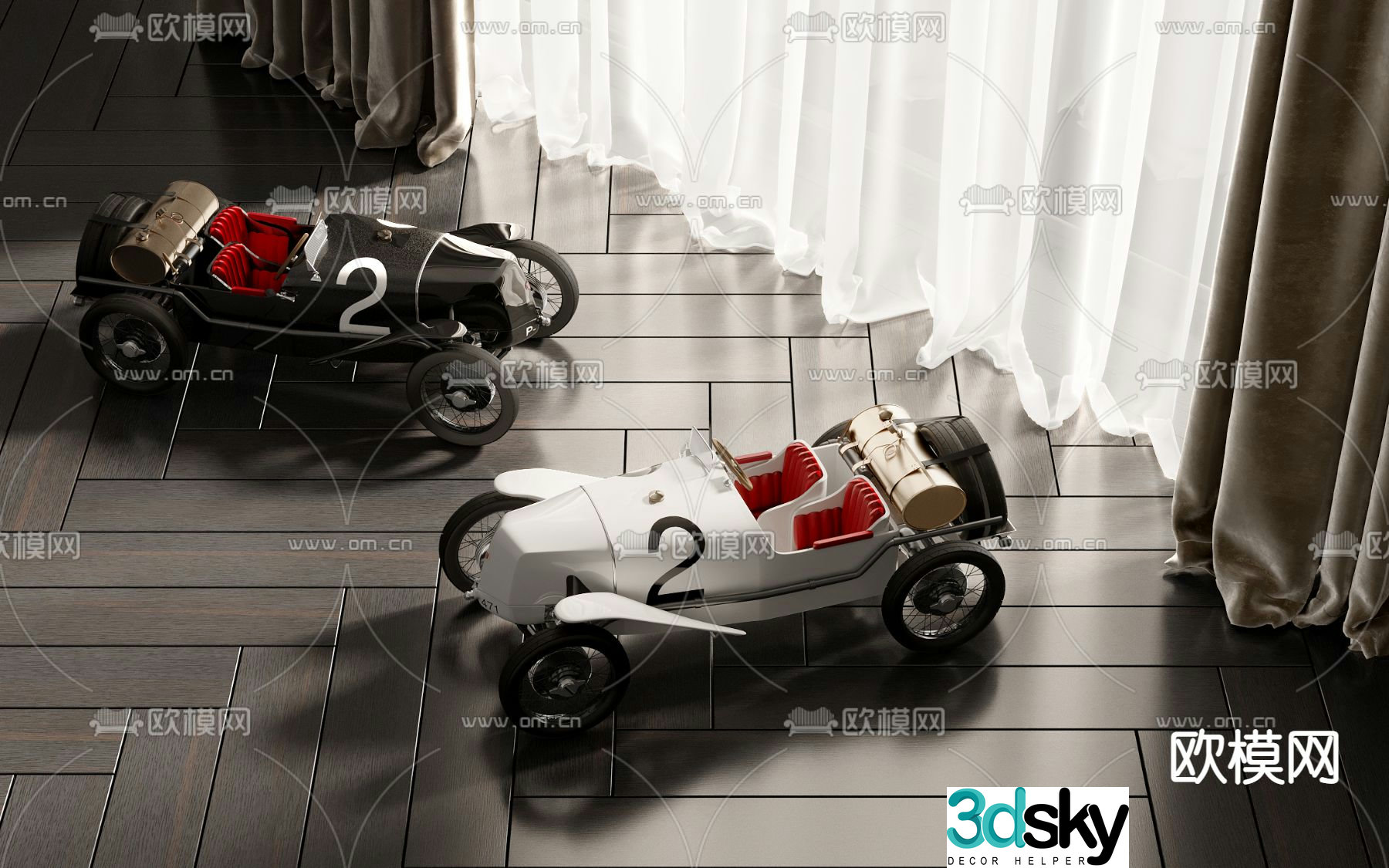 Modern children’s toy car 3d model