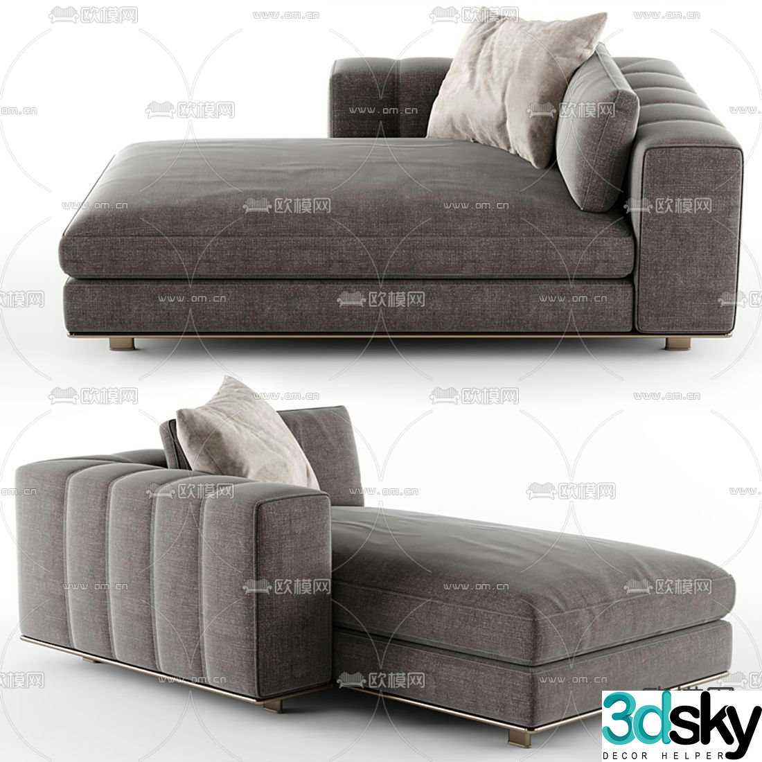 Minotti chaise longue 3d model