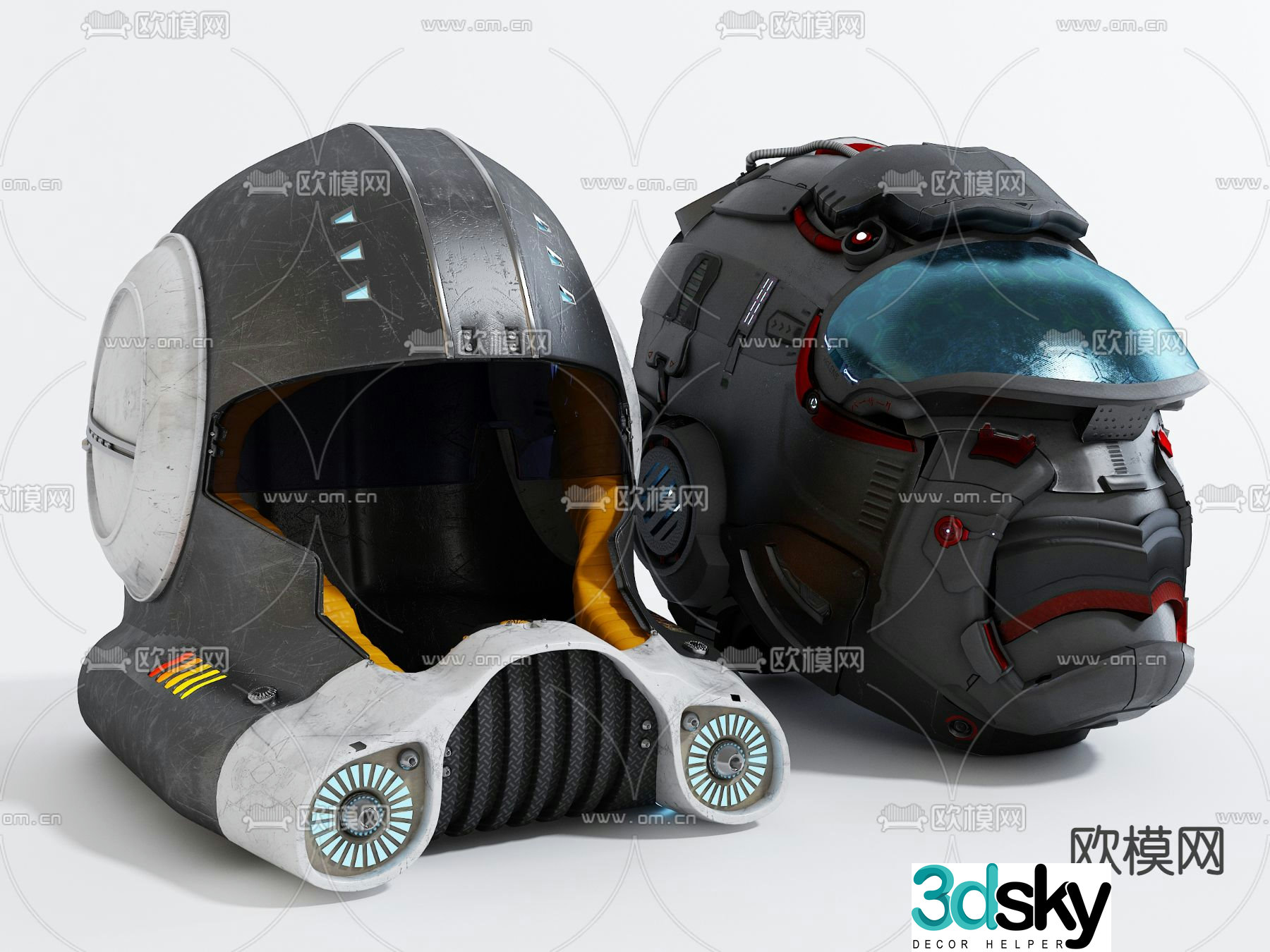 Helmet headgear hard hat game props 3d model