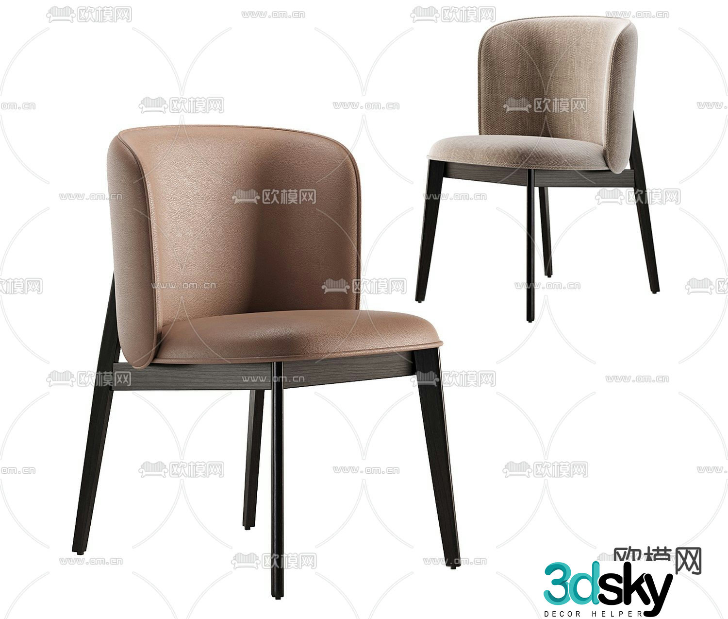 Pertica lounge chair 3d model