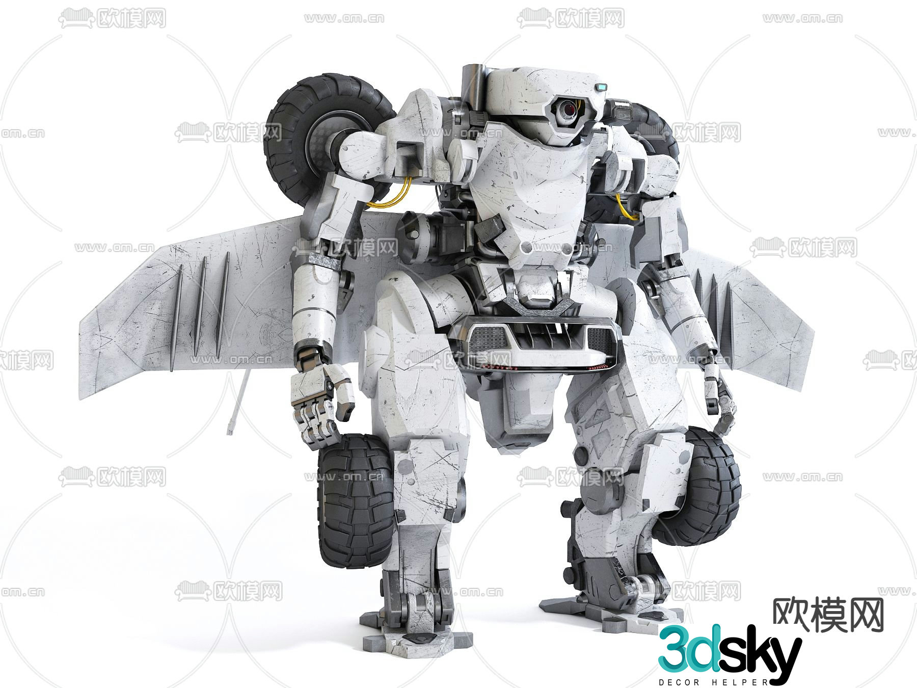 Toy mecha robot transformers 3d model