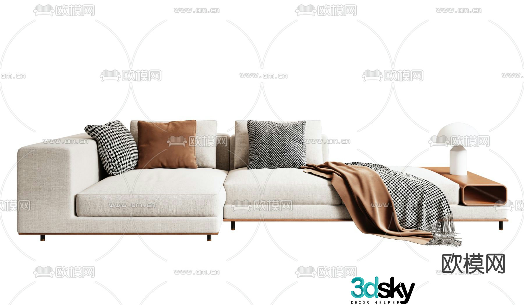 Poliform multi-person sofa corner sofa 3d model