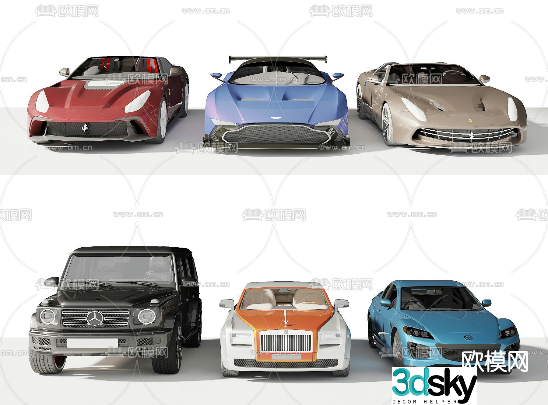 sports car car sedan 3d model