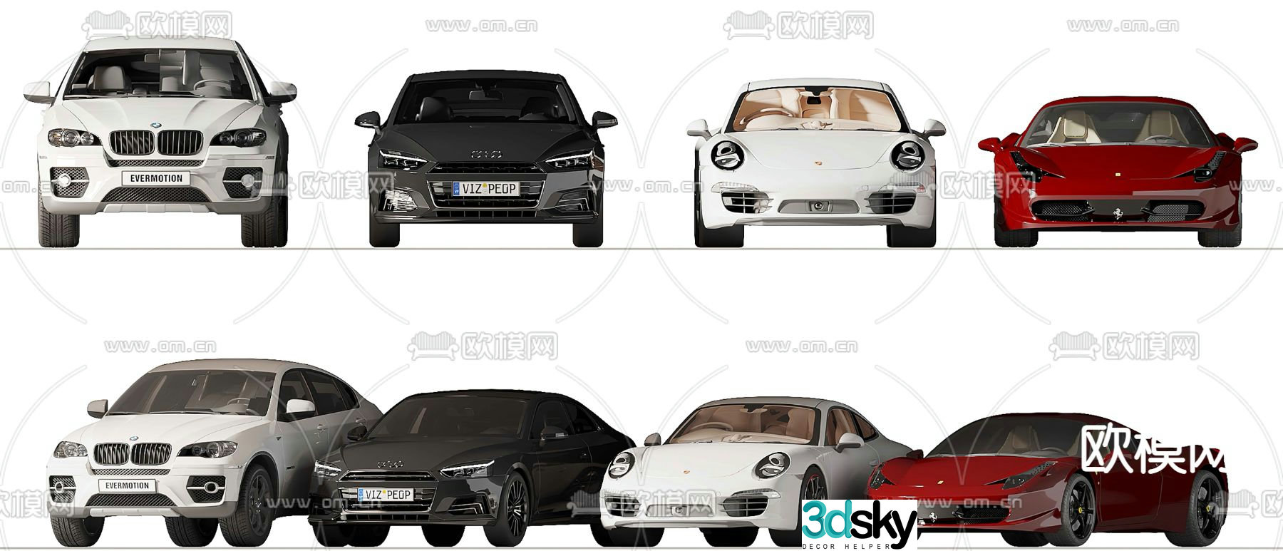 Modern Ferrari sports car car 3d model