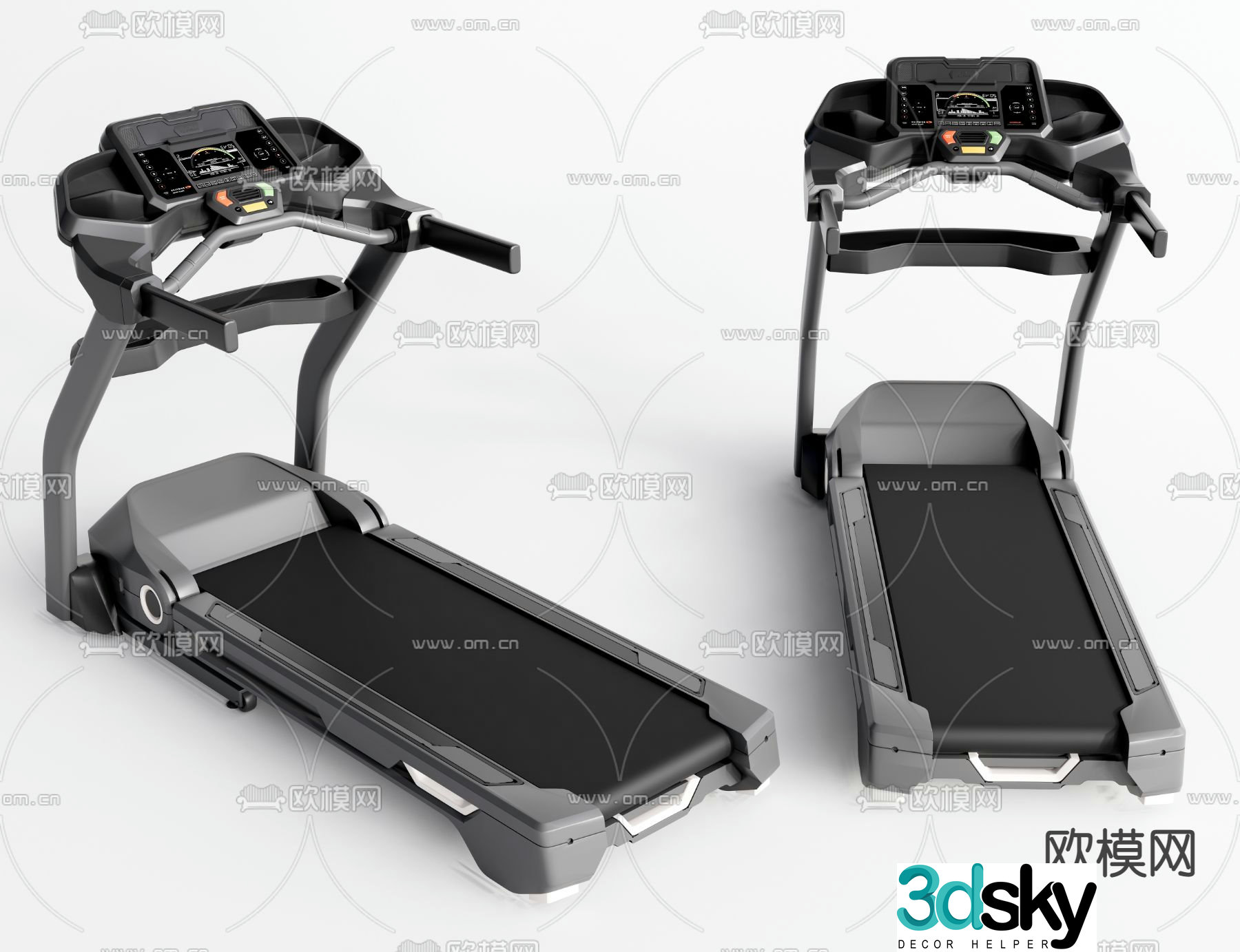 Treadmill fitness equipment 3d model