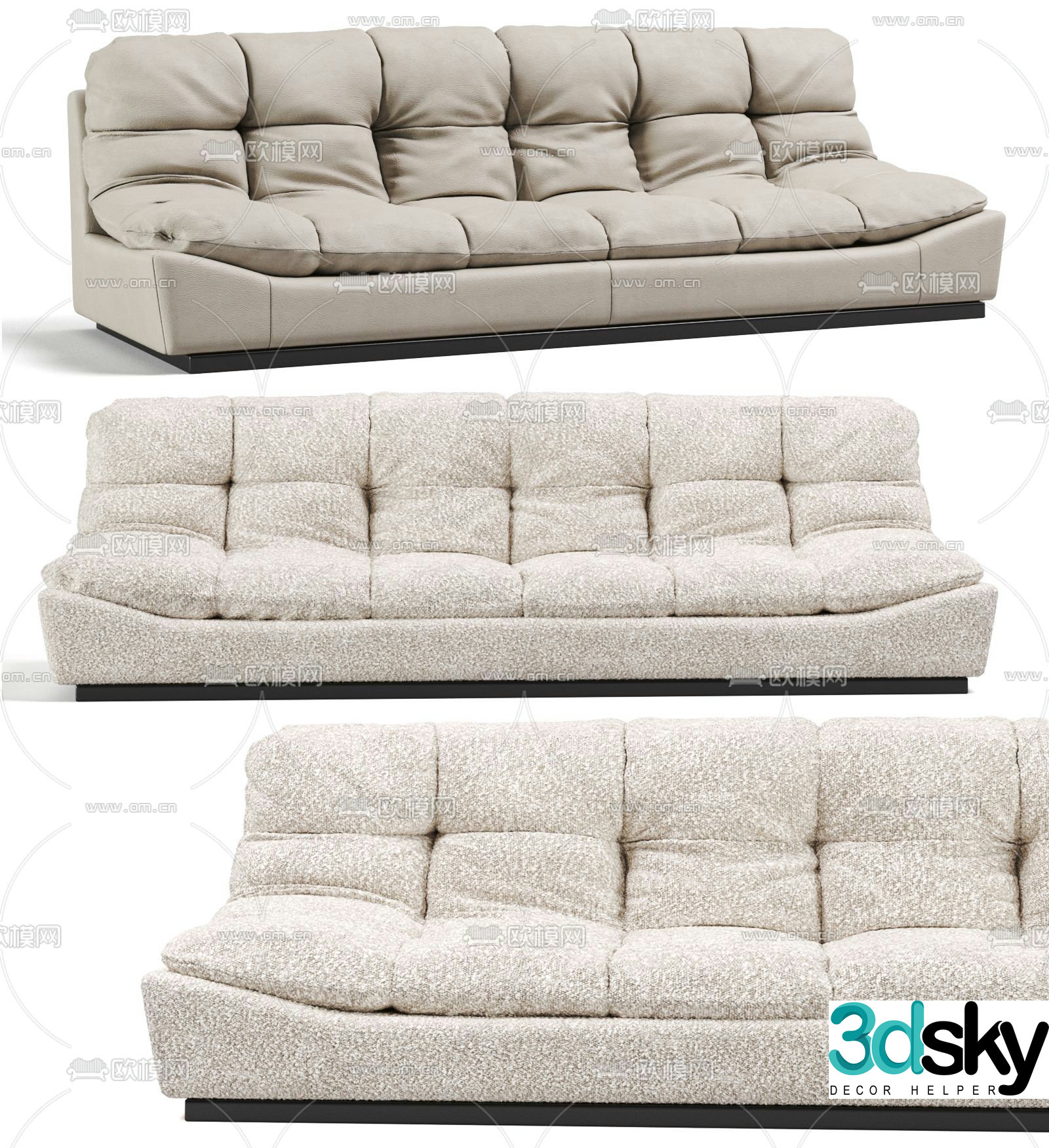 BAXTER loveseat 3d model