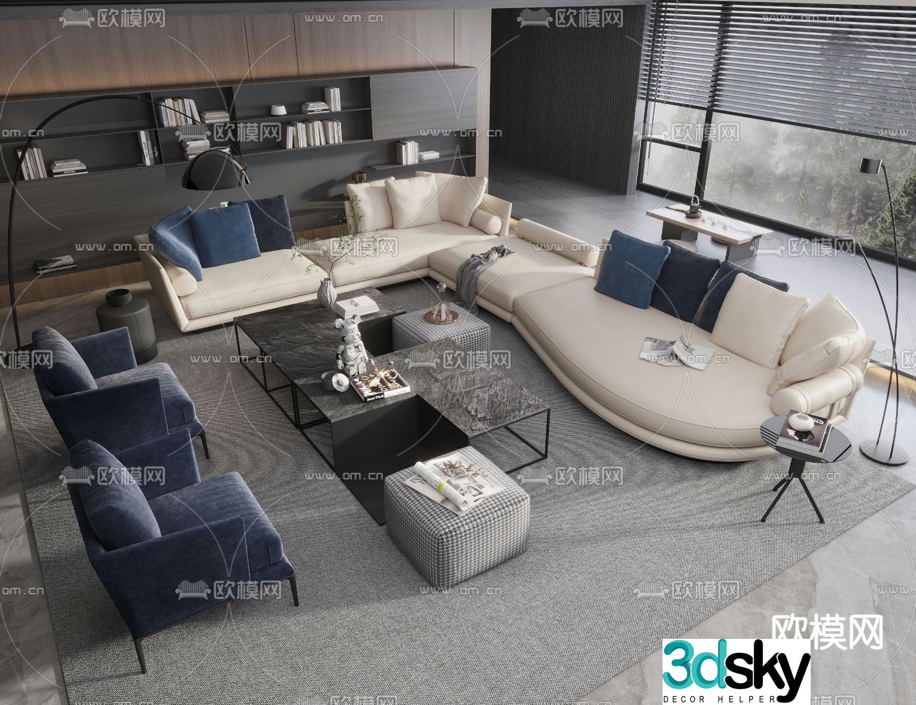 B&B Italia modular sofa 3d model