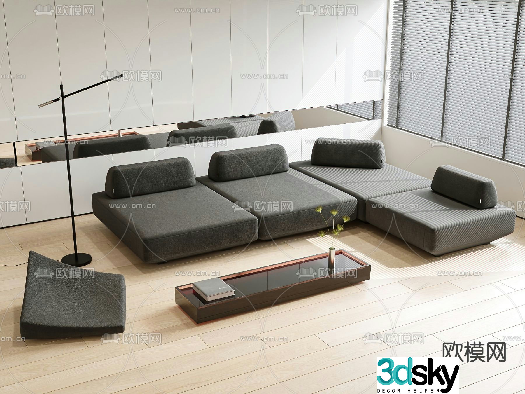 FENDI modular sofa 3d model