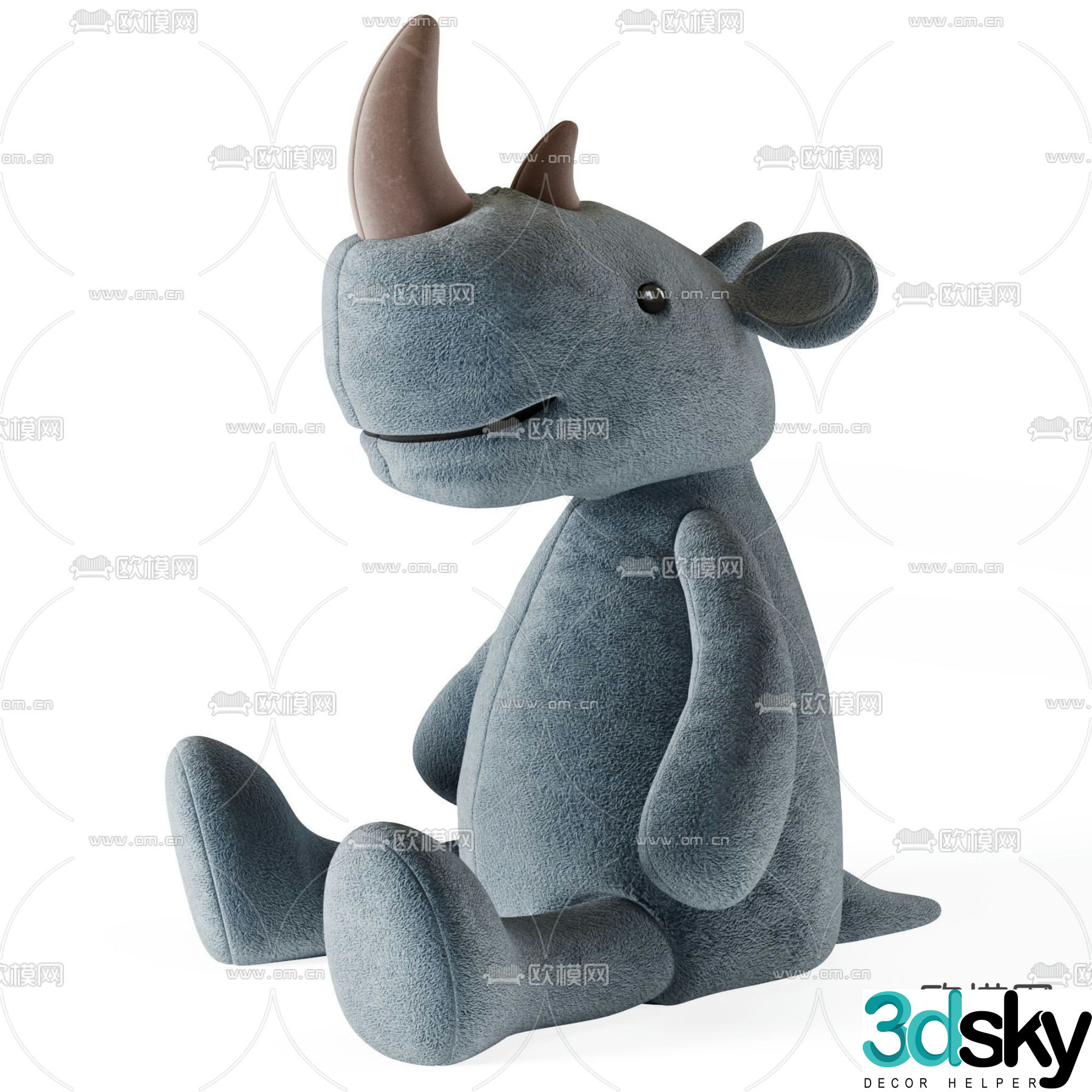 rhino doll toy 3d model
