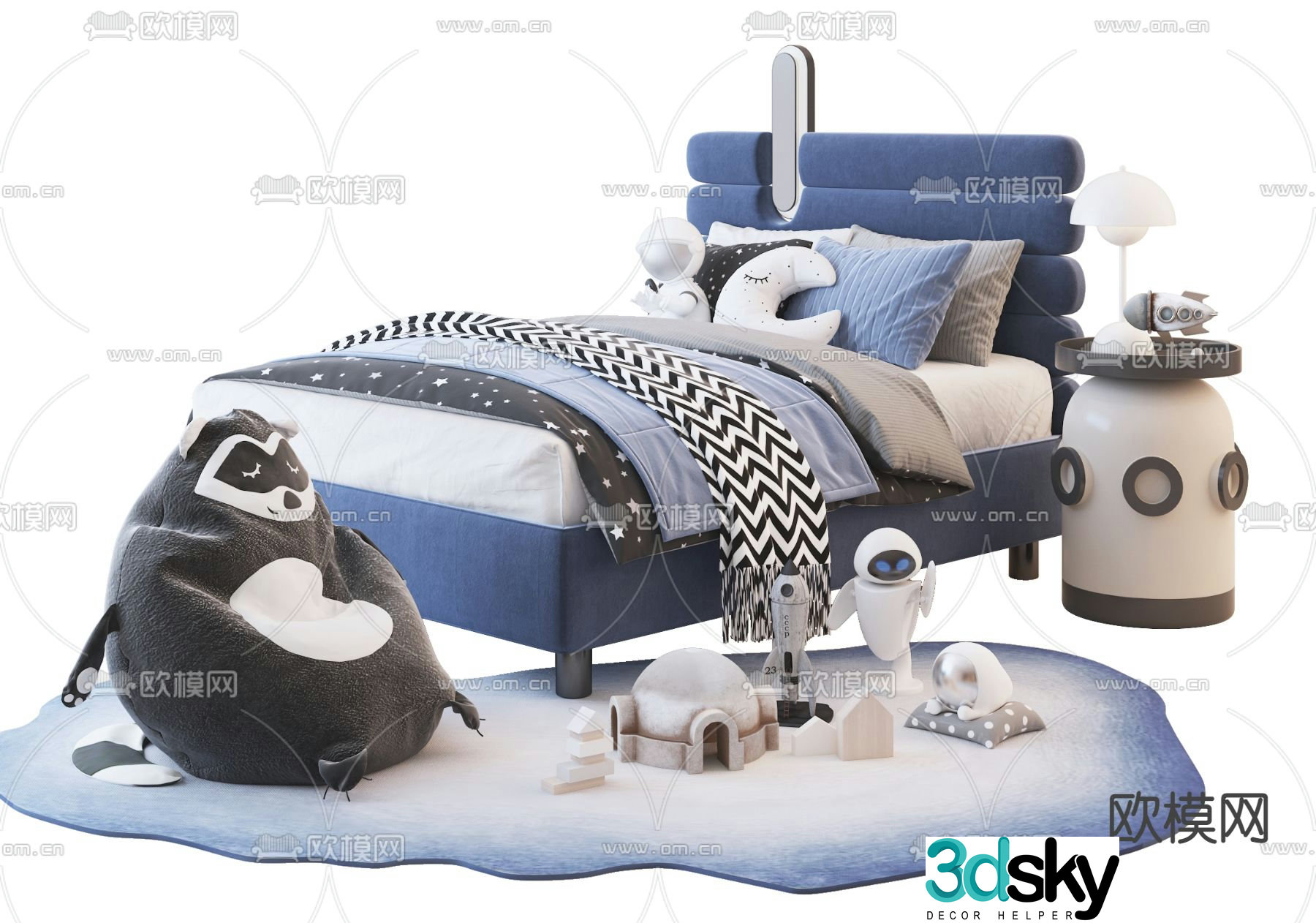 Modern children’s bed child’s bed 3d model