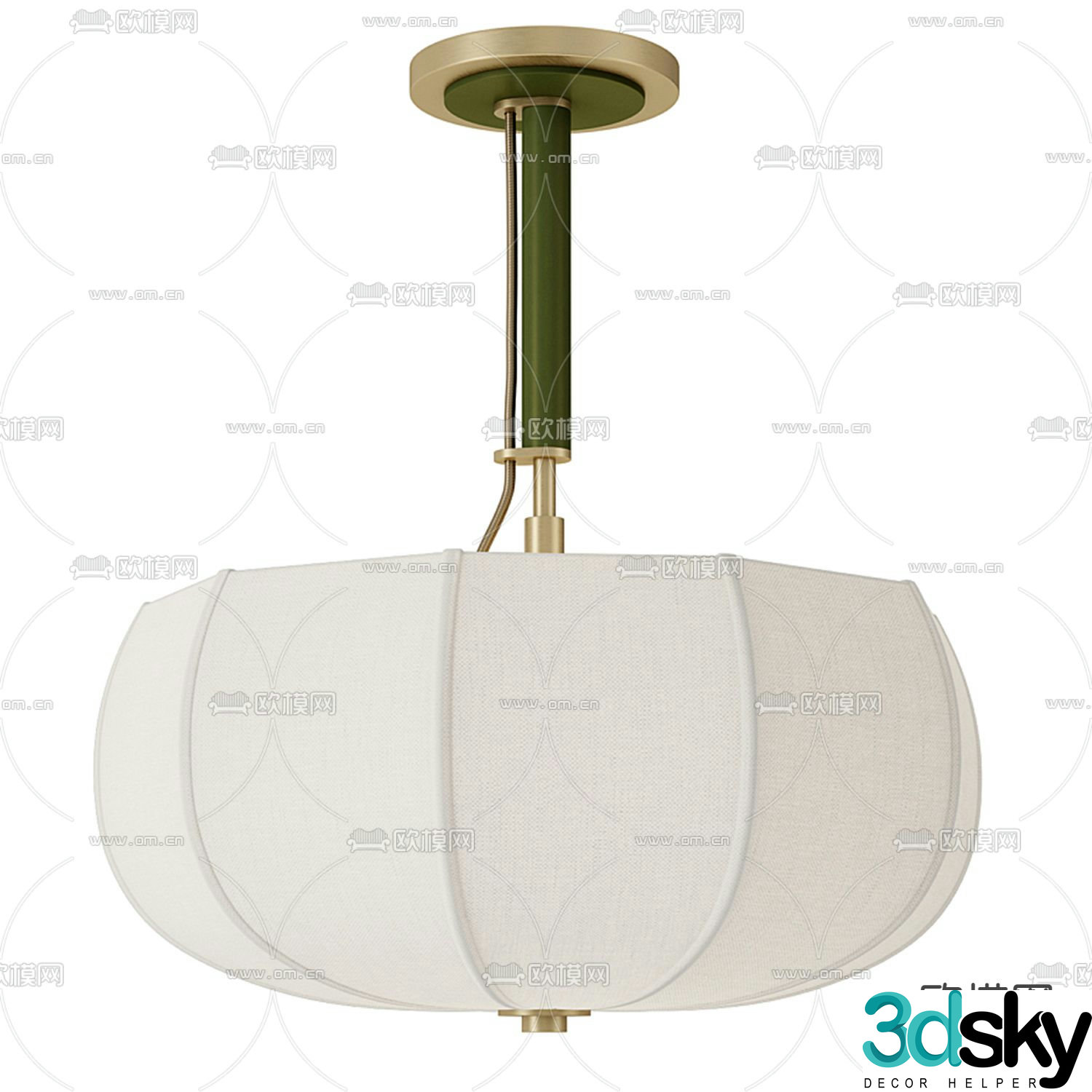 B&B italia mushroom chandelier 3d model